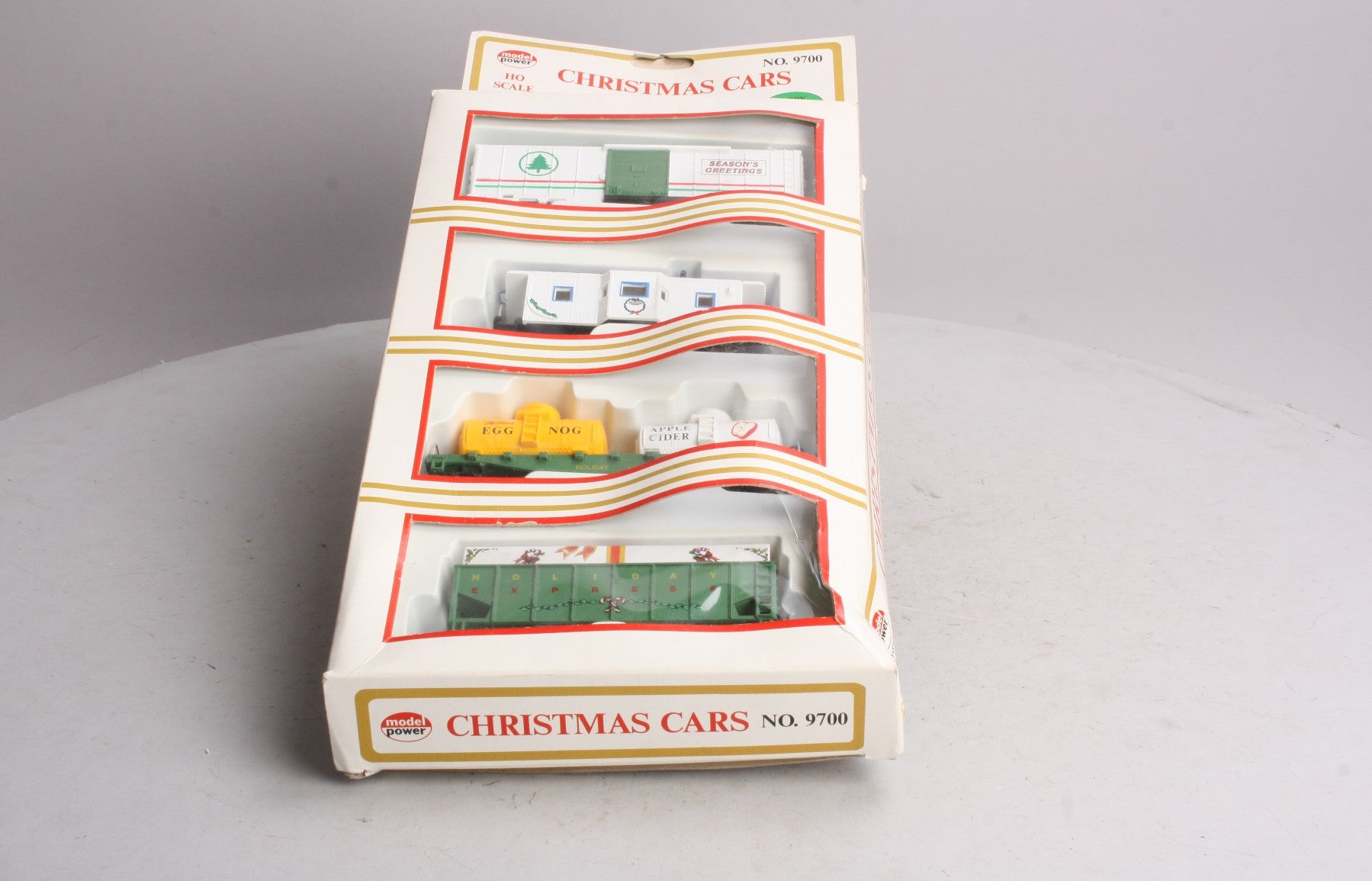 Model Power 9700 Limited Edition HO Christmas Freight Car Set in 4-Car Gift Box