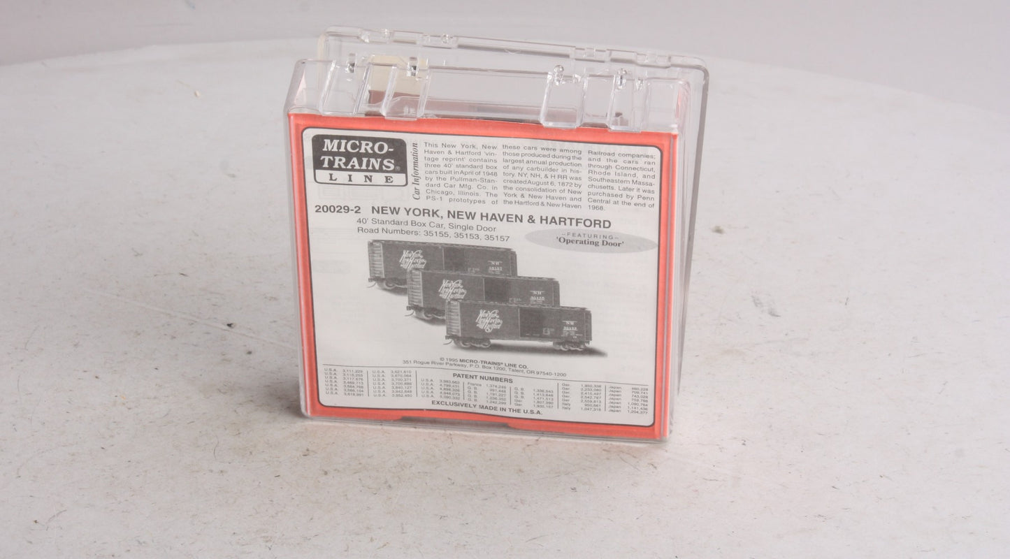 Micro-Trains 20029-2 N New York, New Haven, & Hartford 40' Boxcars (Set of 3)