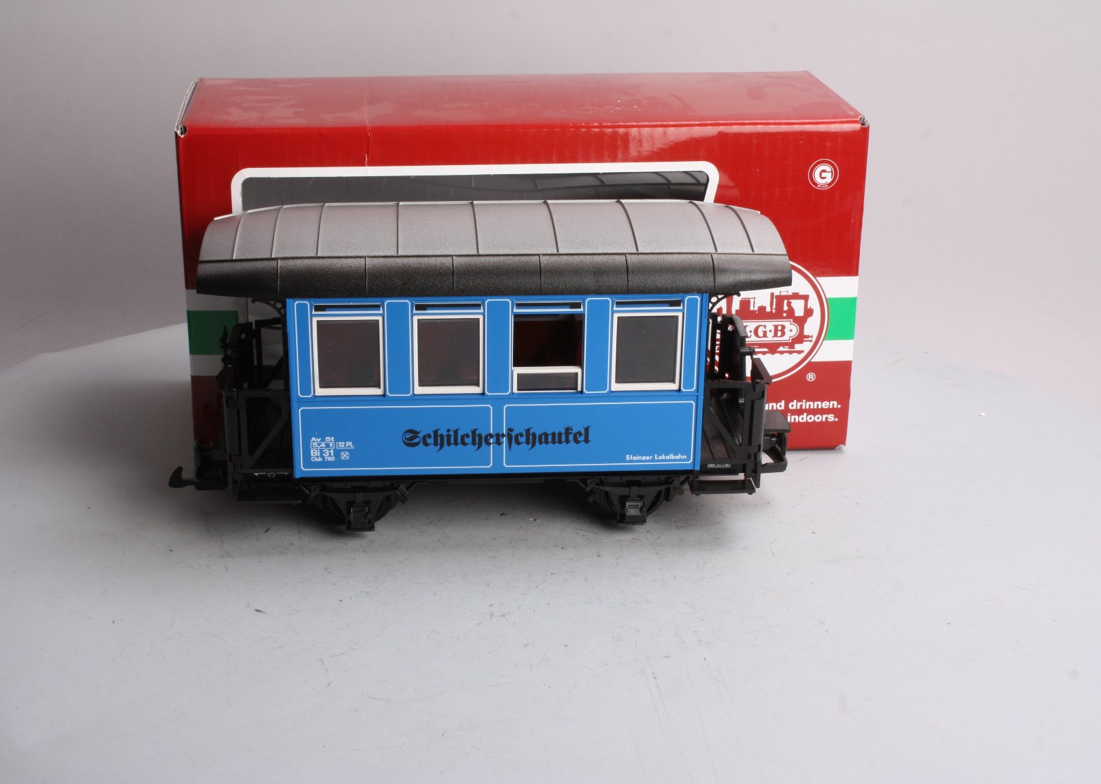 LGB 34073 Blue Stainzer Lokalbahn Flascherlzug Car – Trainz