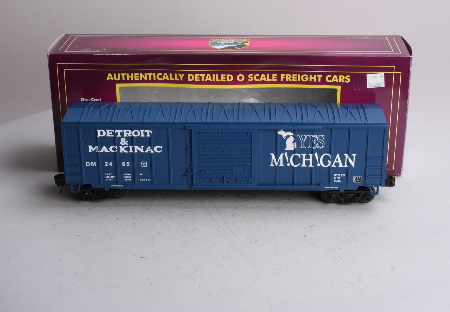 MTH 20-93506 O Detroit & Mackinac 50' Single Door Boxcar #2465