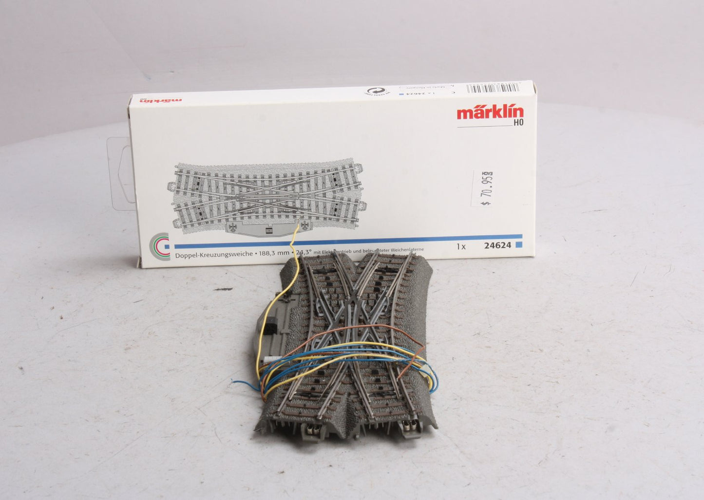 Marklin 24624 HO 7-13/32" Radius 24.3° 188,3mmC-Track Double Slip Switch Turnout