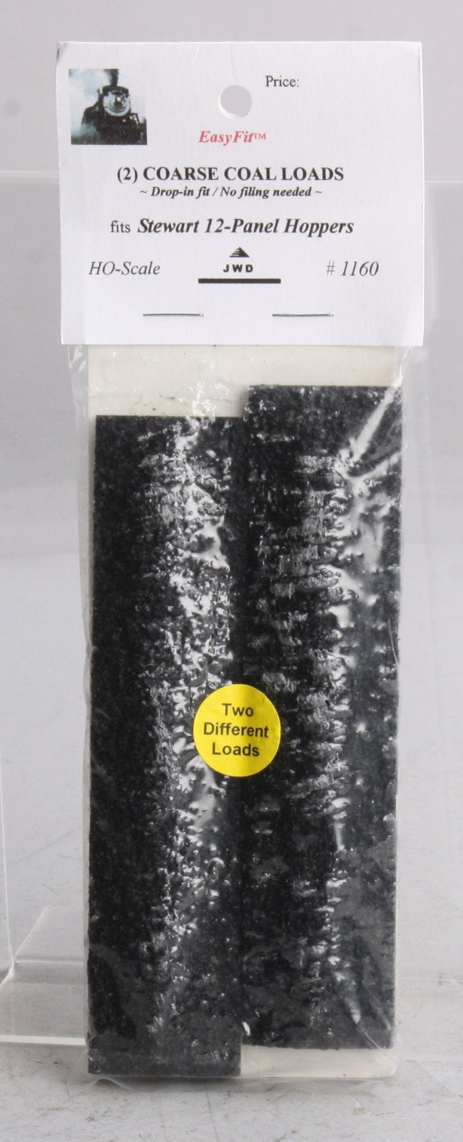 JWD Premium Products 1160 HO Stewart 12 Panel Hoppers Coarse Coal (Pack of 2)