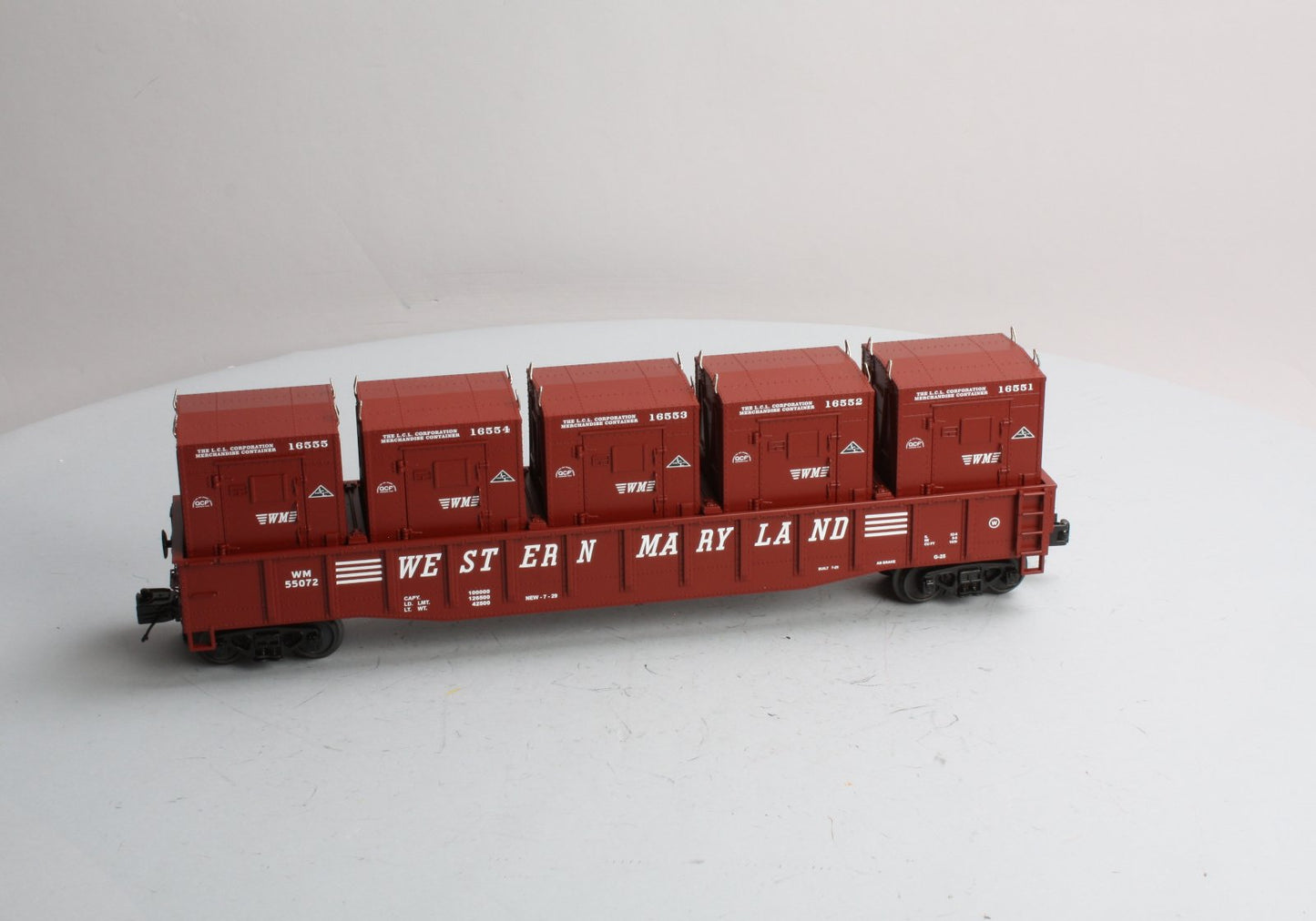 MTH 20-98071 Western Maryland Gondola Car w/LCL Containers