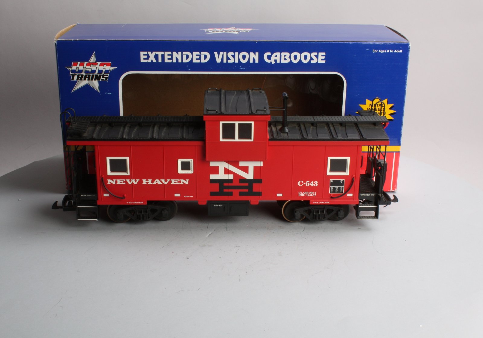 USA Trains R12107 G New Haven Extended Vision Caboose #C-543 (Metal Wheels)