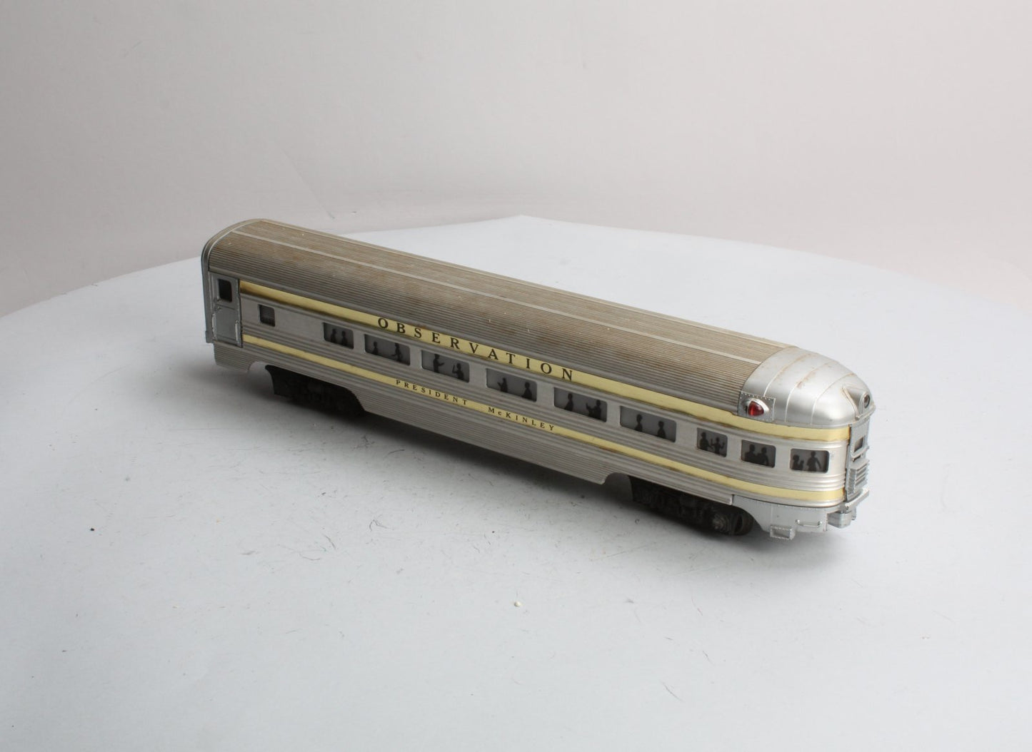 Lionel 2521 Vintage O President McKinley Gold Stripe Aluminum Observation Car