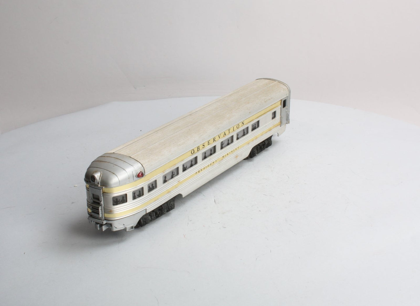 Lionel 2521 Vintage O President McKinley Gold Stripe Aluminum Observation Car