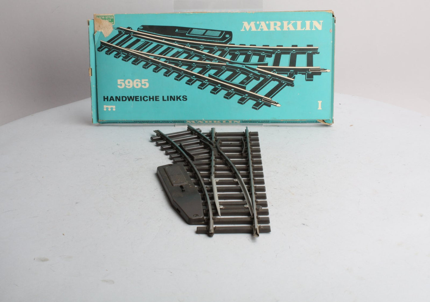 Marklin 5965 1 Gauge 23-5/8" Radius 30° Left Hand Manual Switch Turnout