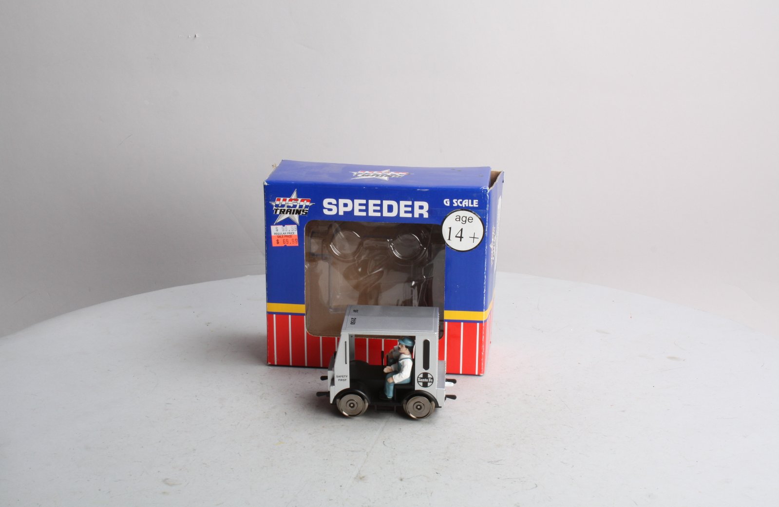 USA Trains 22651 G Santa Fe Speeder Track Inspection Car