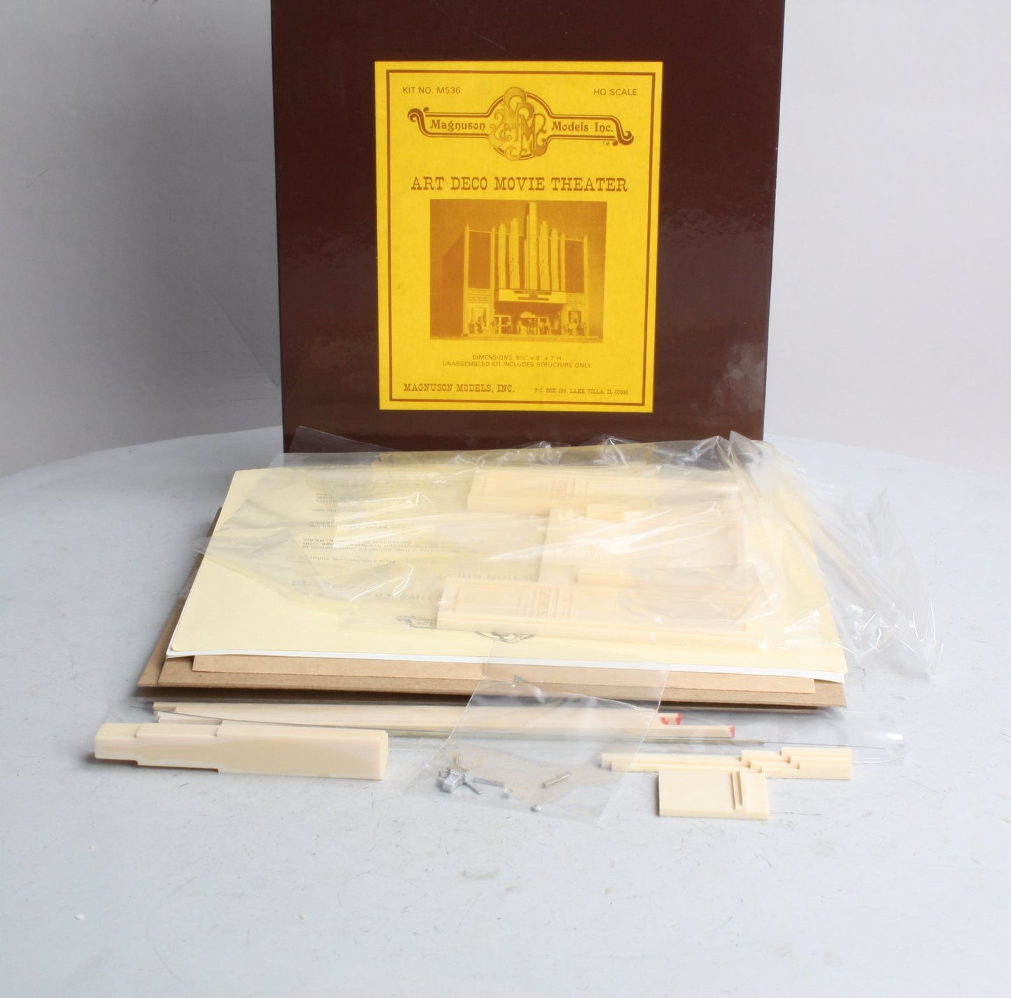 Magnuson Models M536 HO Art Deco Movie Theater Building Kit