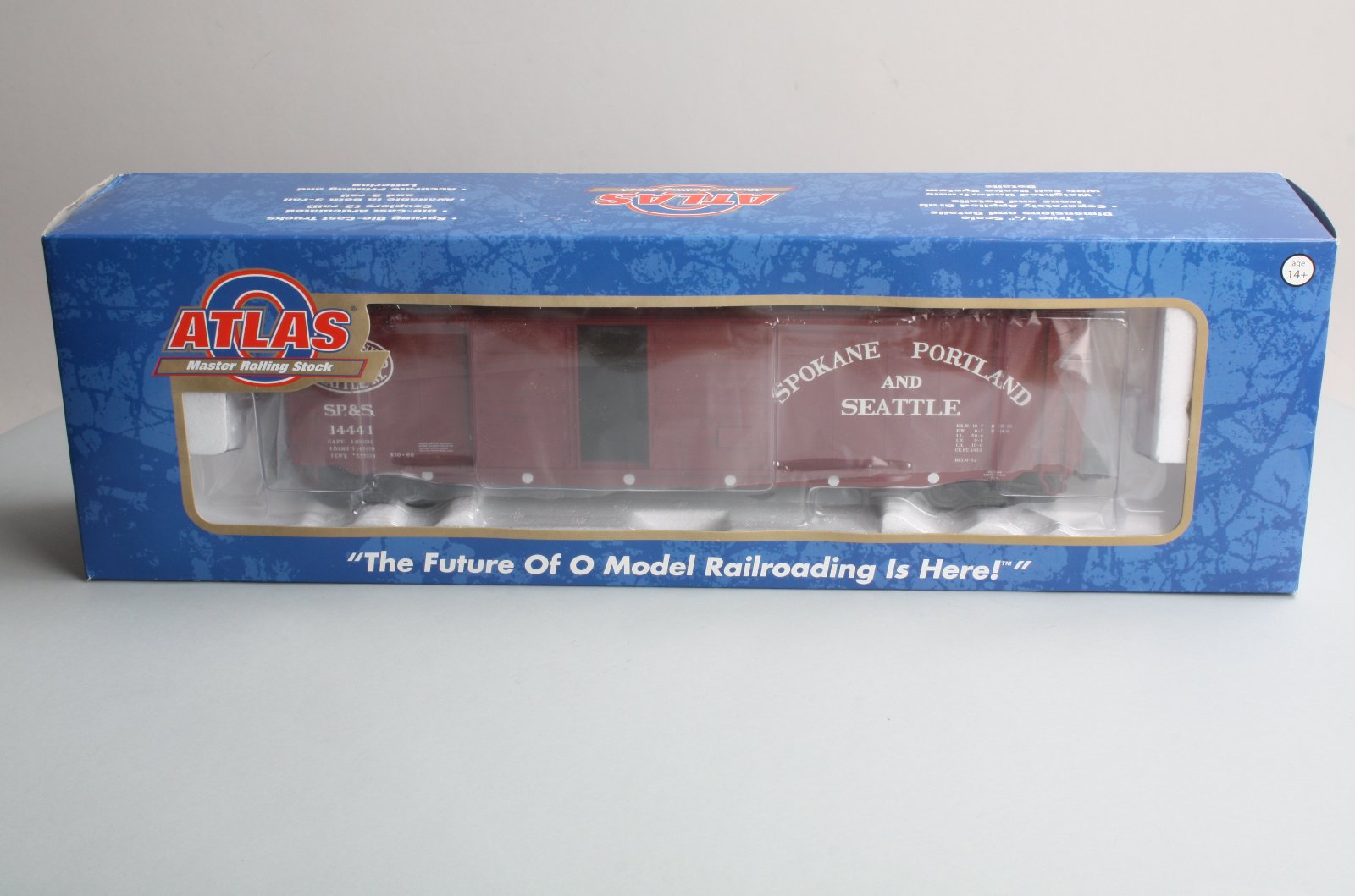 Atlas 8428-1 O Gauge SP&S 50' PS-1 Double Door Boxcar #14441 - 3 Rail