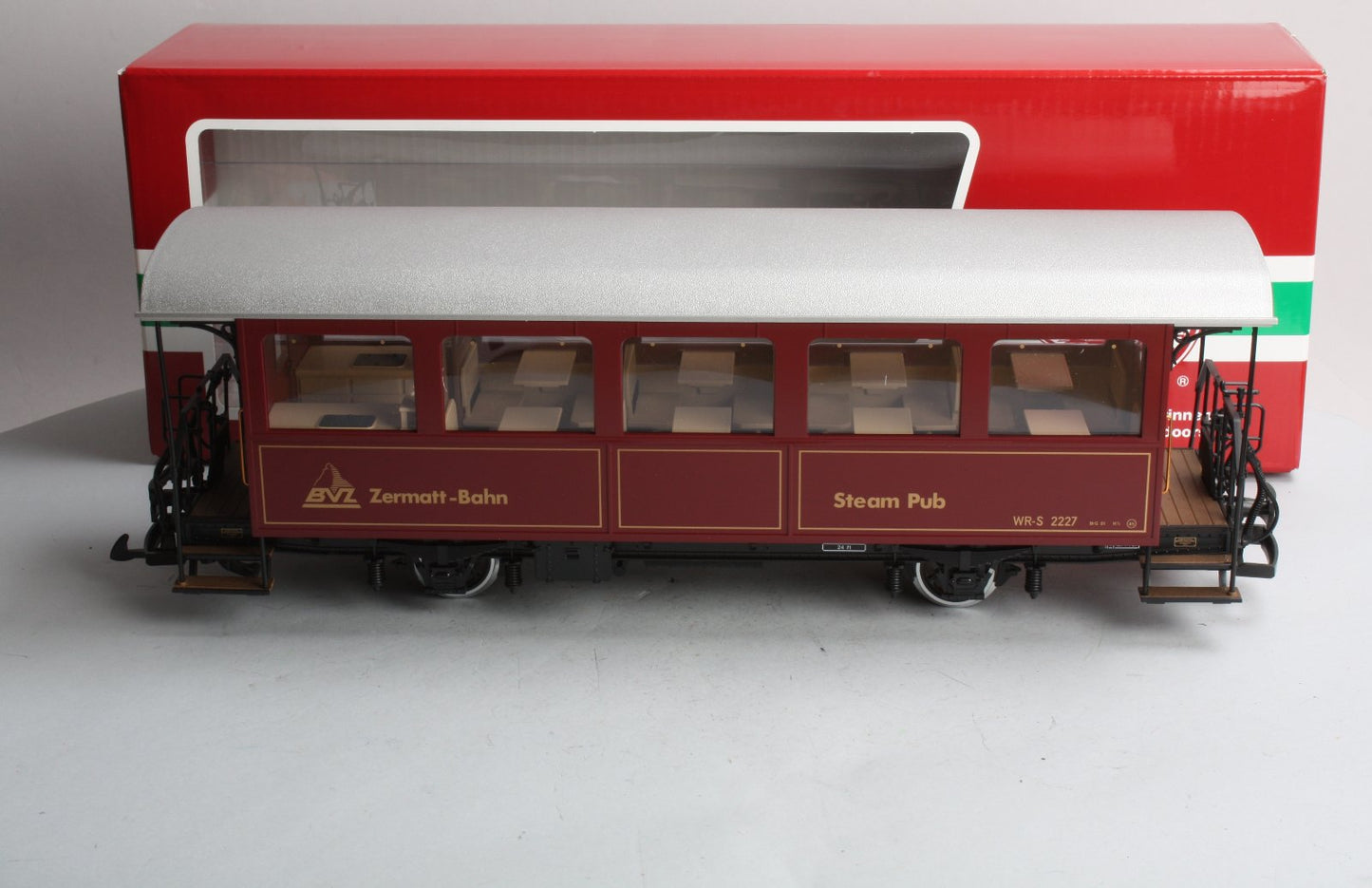 LGB 31550 G Scale Brig-Visp-Zermatt-Bahn Passenger Car #2227