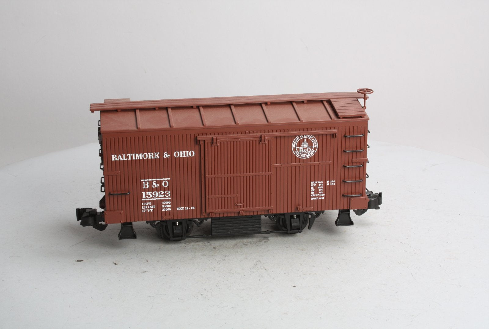 Aristo-Craft 40305 G Scale Baltimore and Ohio 20' Box Car #15923