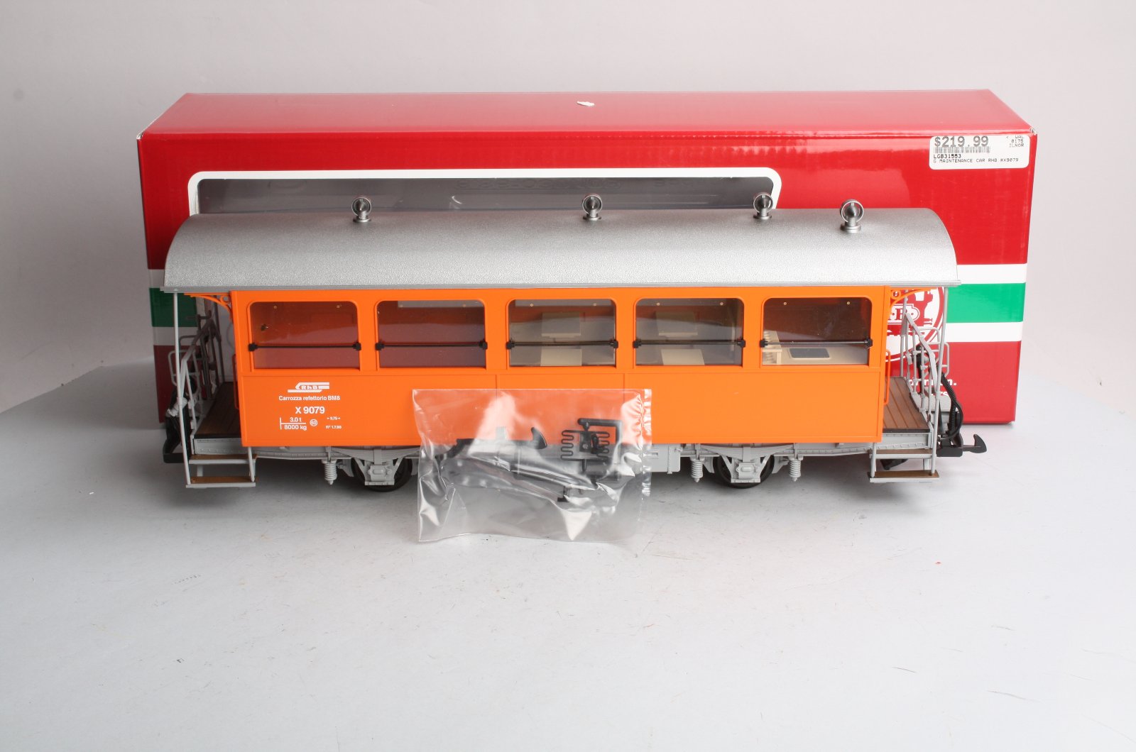 LGB 31553 RhB Maintenance Car #X9079 – Trainz