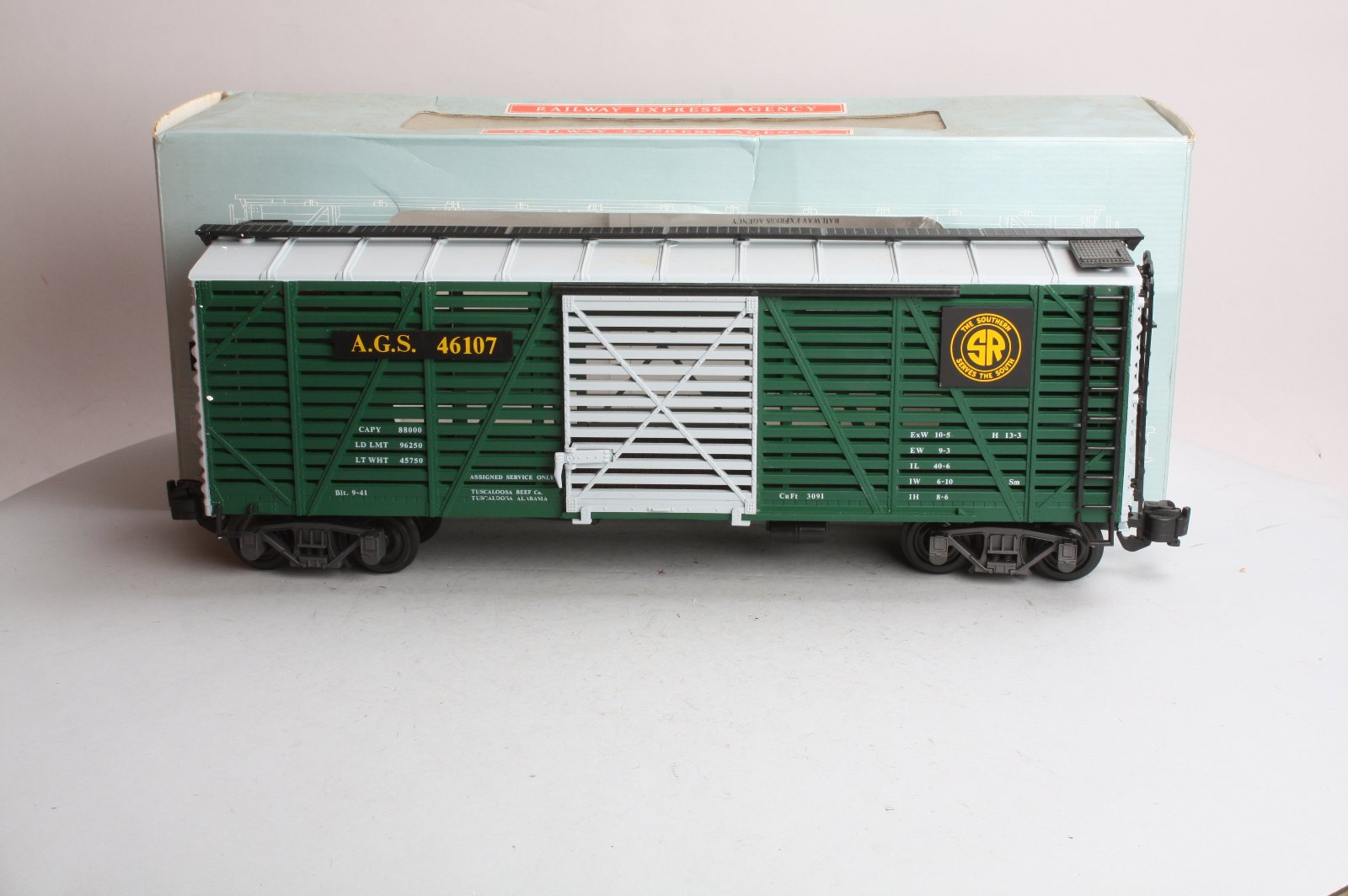 Aristo-Craft 46107 G Scale Southern Stock Car (Plastic Wheels)