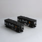 RMT 962232 O Gauge Baltimore & Ohio 2-Bay Coal Hopper Set