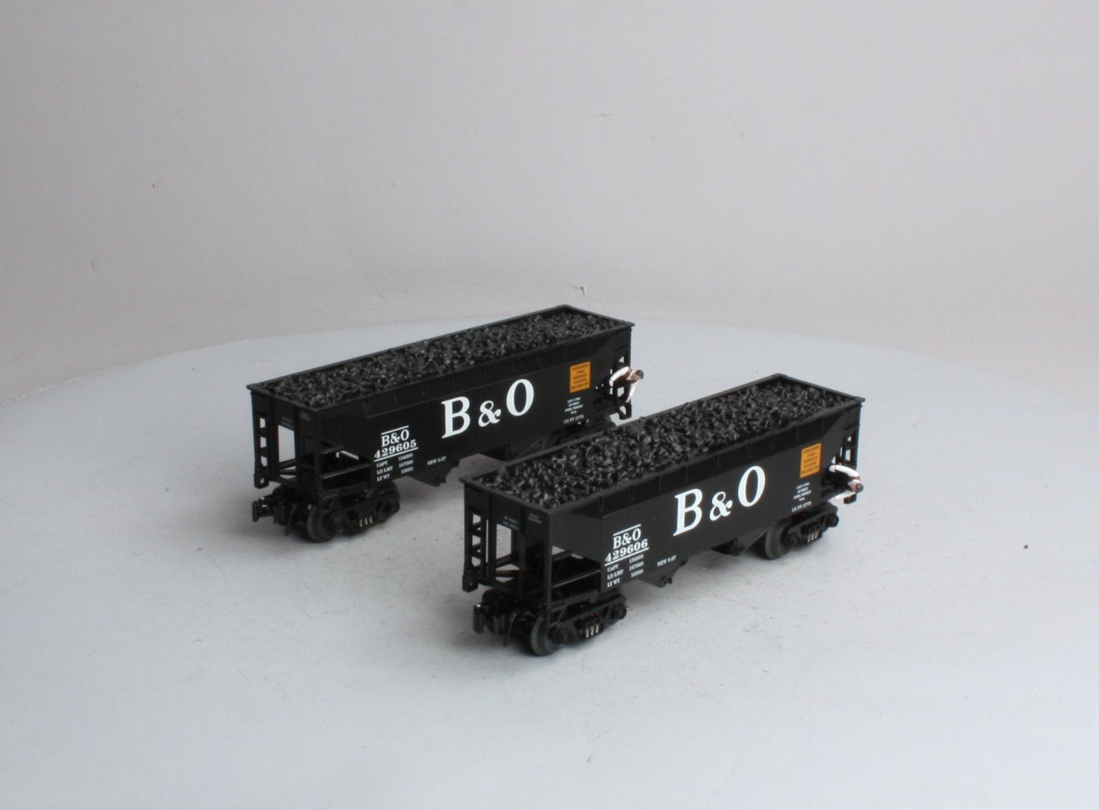 RMT 962232 O Gauge Baltimore & Ohio 2-Bay Coal Hopper Set