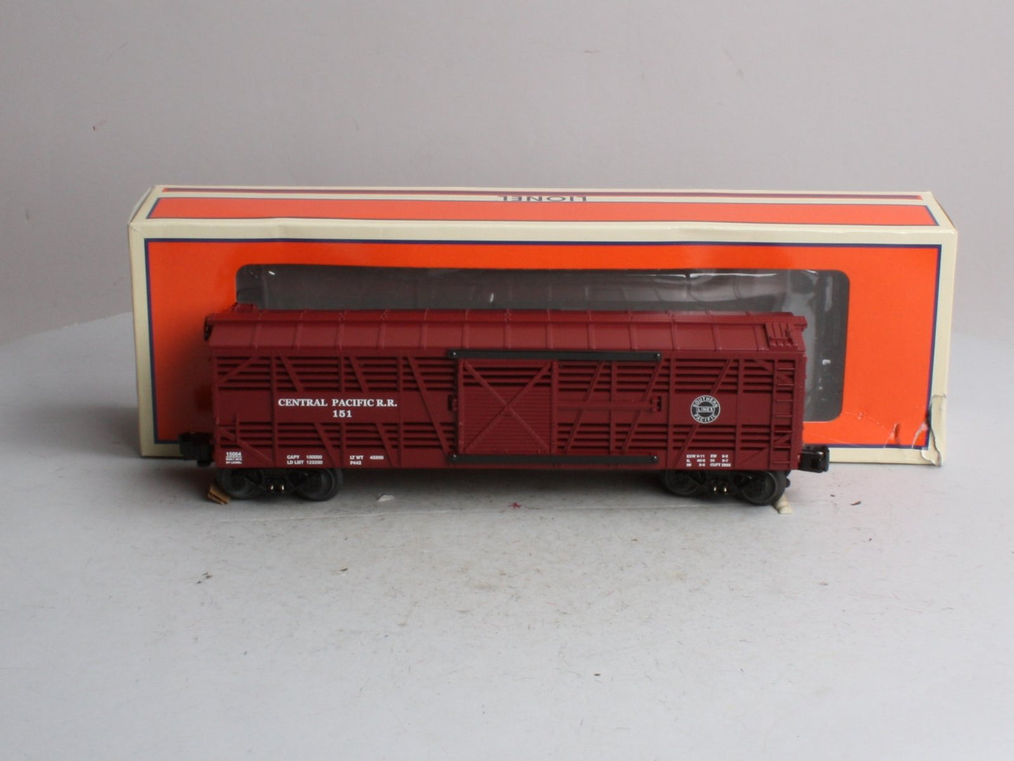 Lionel 6-15064 O Gauge Central Pacific Stock Car #151