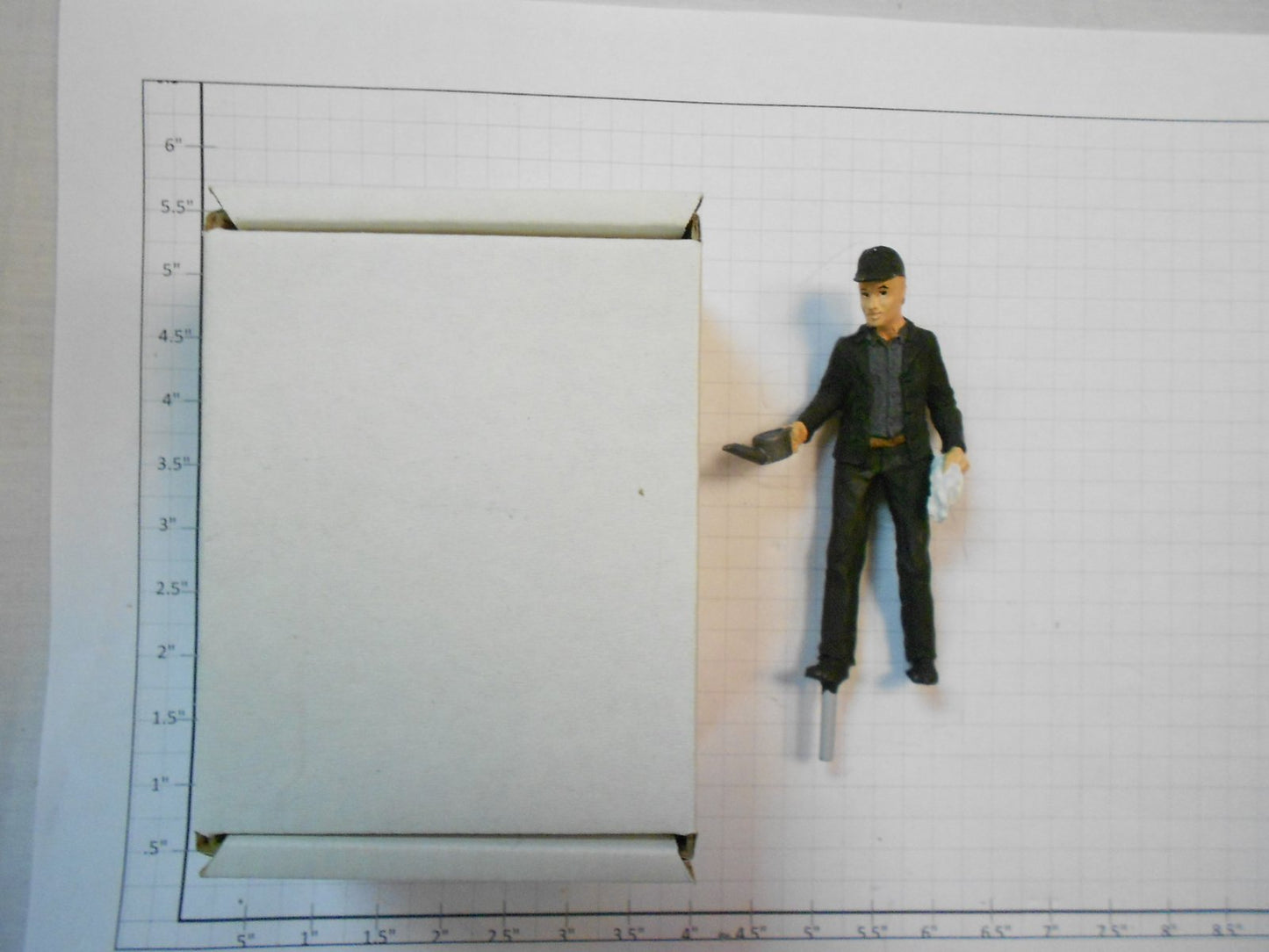 Taura Figures 13.02 White Metal Man With Oil Can Figure