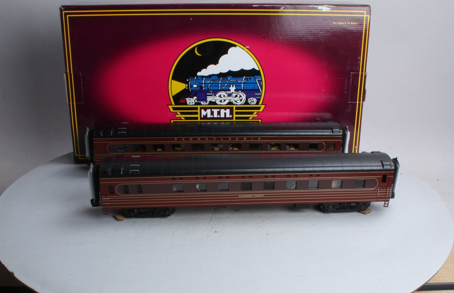 MTH 20-66119 PRR 70' Streamlined Sleeper/Diner Passenger Set