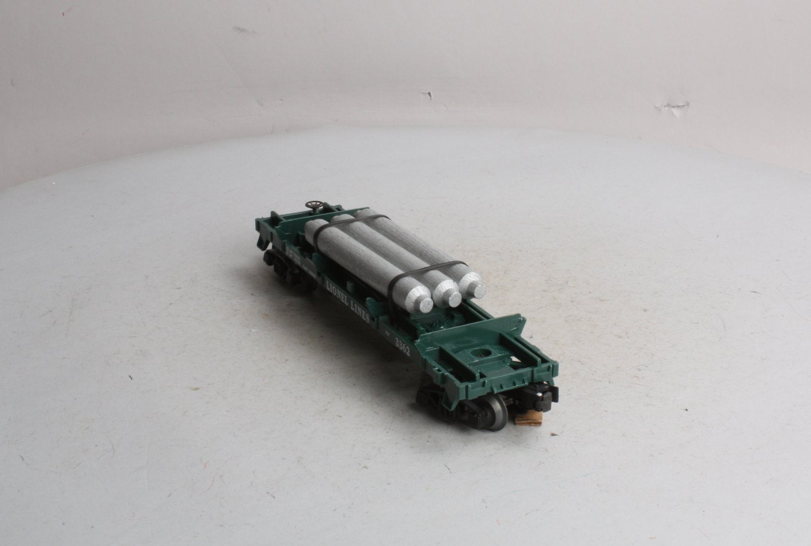 Lionel 6-19878 O Operating Helium Tank Dump Flatcar #3362