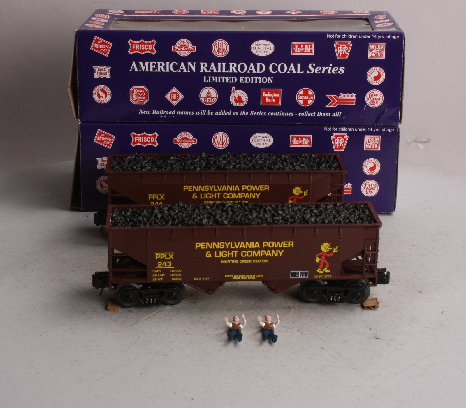 RMT 96276 PP &L Penn Power 2-Bay Coal Hopper Set - 3 Rail
