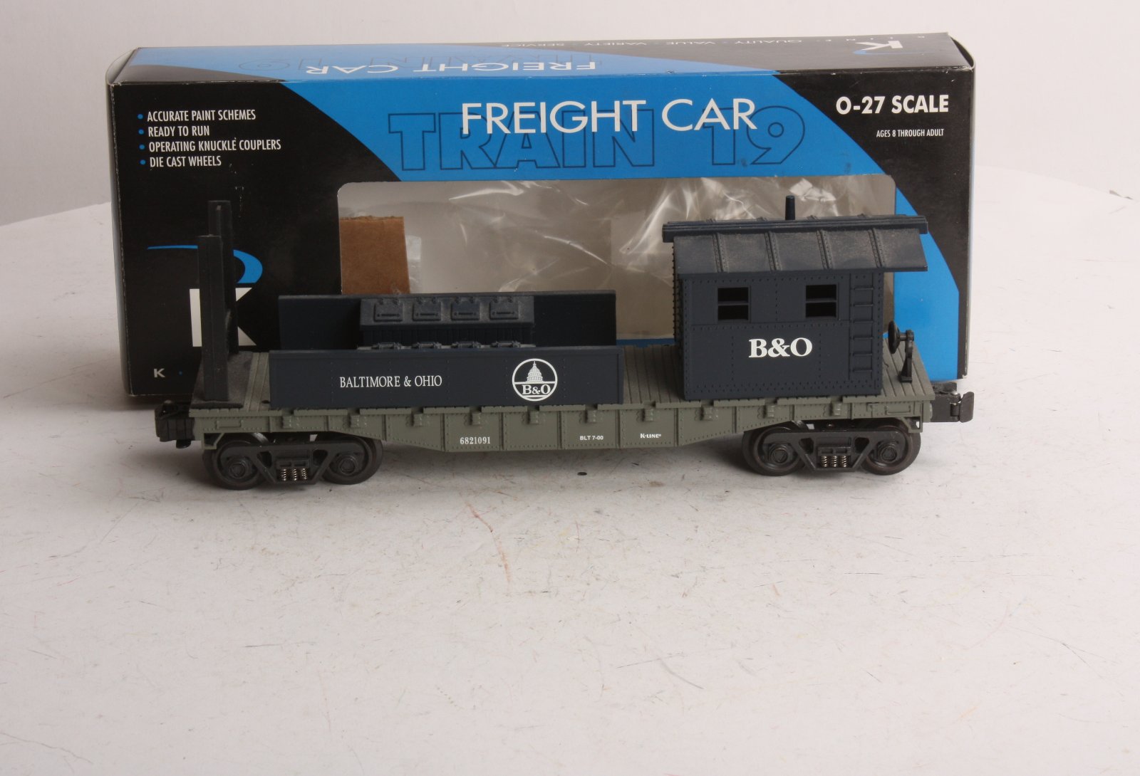 K-Line K682-1091 Baltimore & Ohio Work Caboose