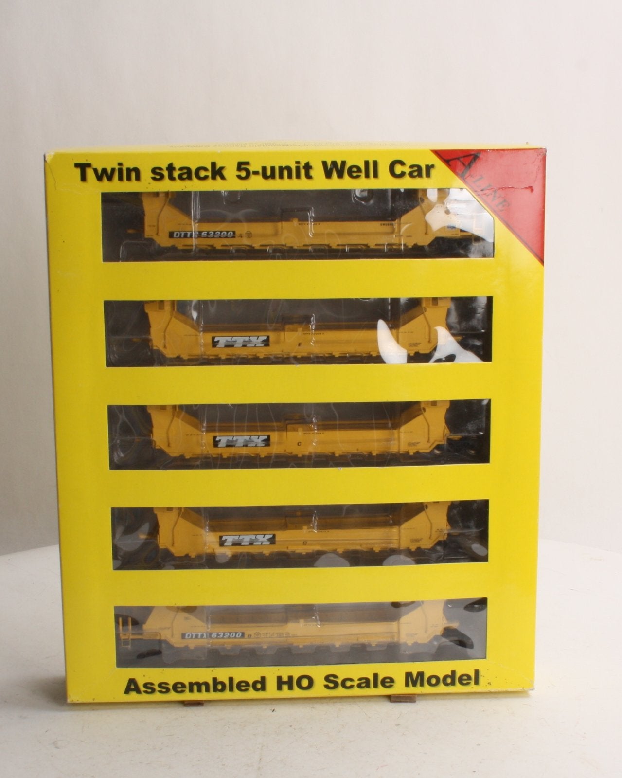 A-Line 47601-05 HO TTX Twin Stack Container Car # 63200 (Box of 5)