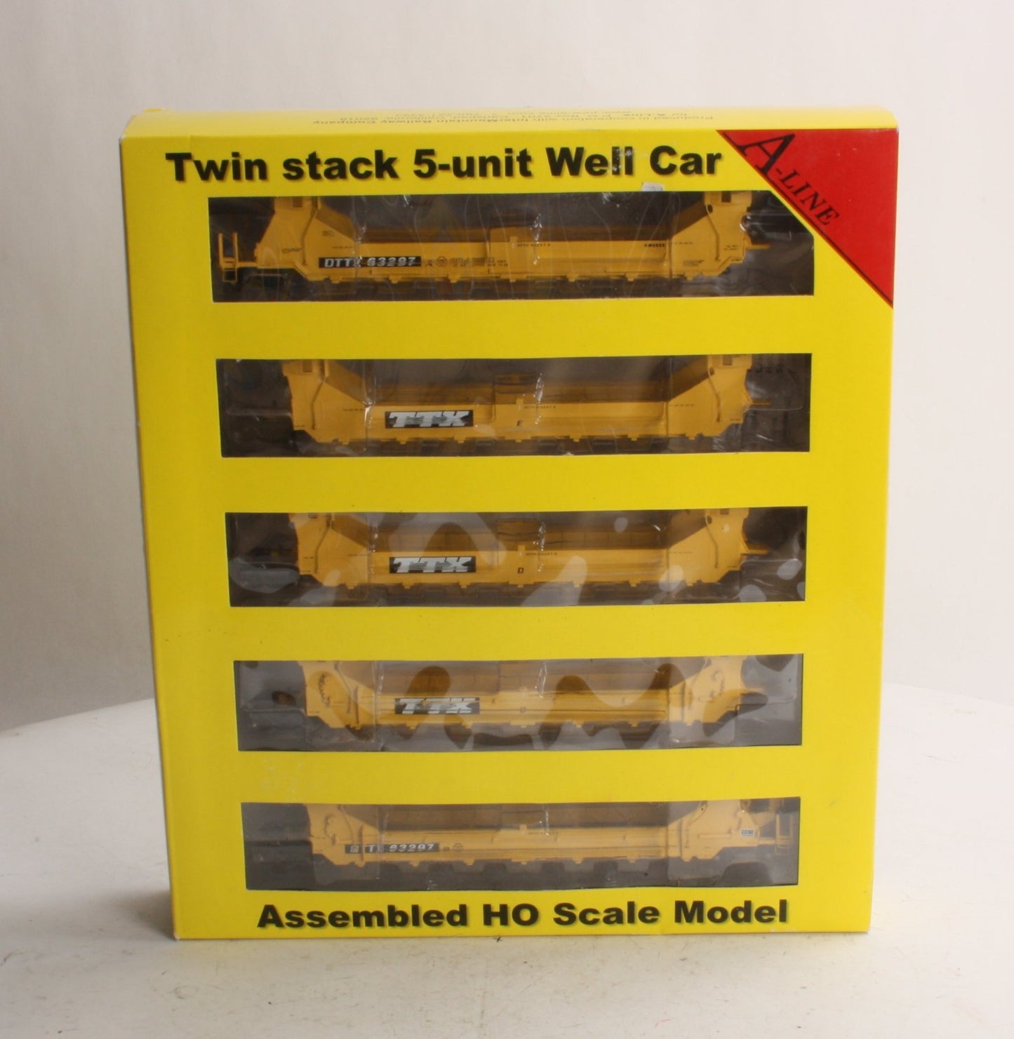 A-Line 47601-07 HO TTX Twin Stack Container Car # 363297 (Box of 5)