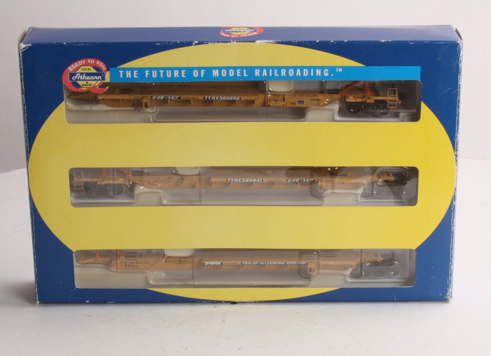 Athearn 28901 HO TTX 57' All Purpose Spine Car 3-Pack #360859