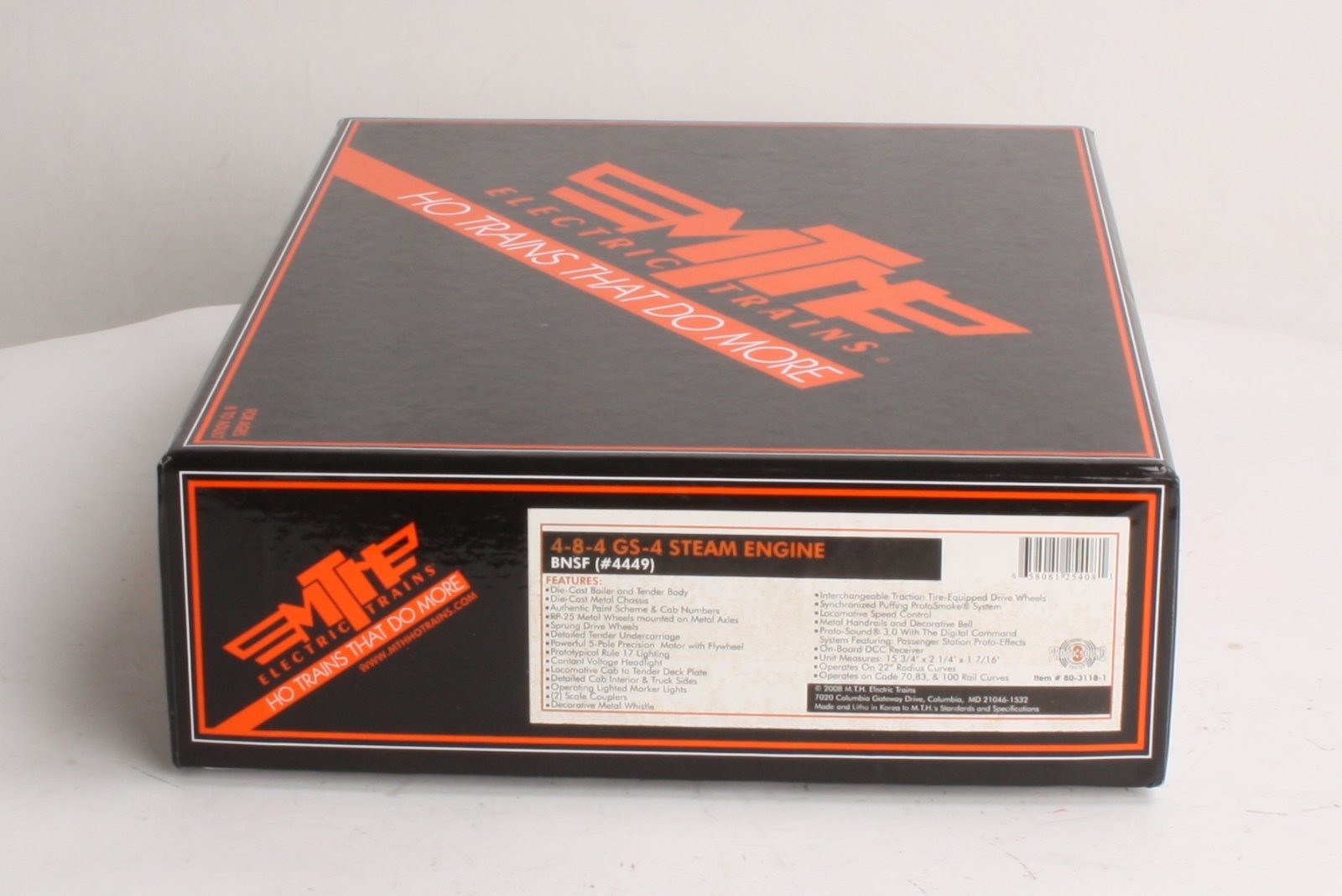 MTH 80-3118-1 HO Scale BNSF GS-4 4-8-4 Steam Locomotive #4449 w/ PS 3.0