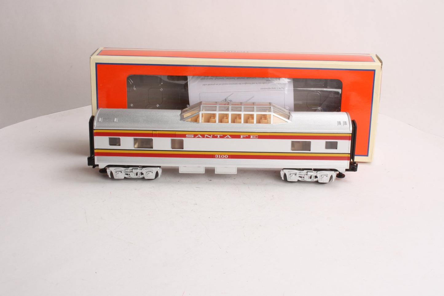 Lionel 6-35257 O Gauge Santa Fe Vista Dome Car #3100