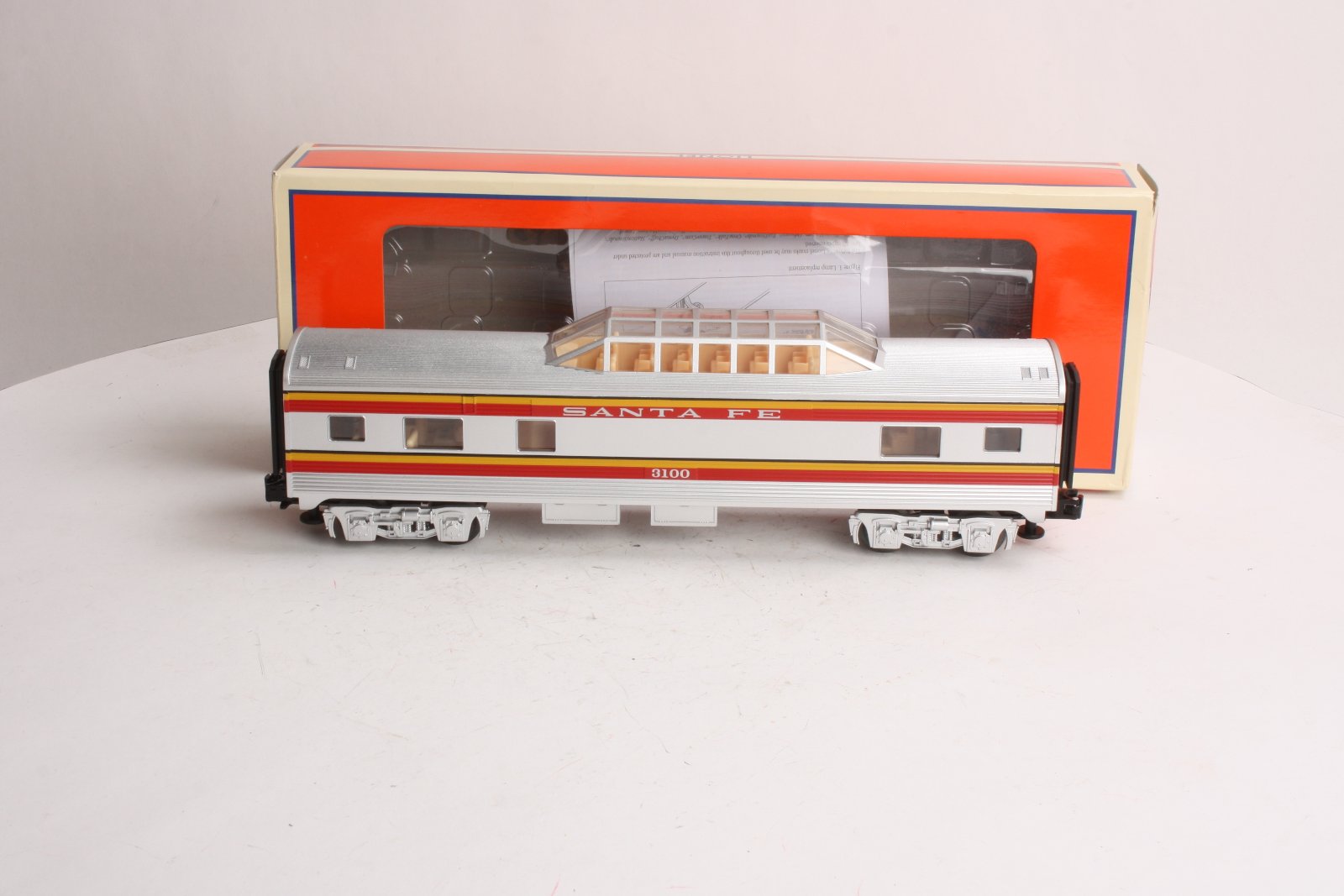 Lionel 6-35257 O Gauge Santa Fe Vista Dome Car #3100