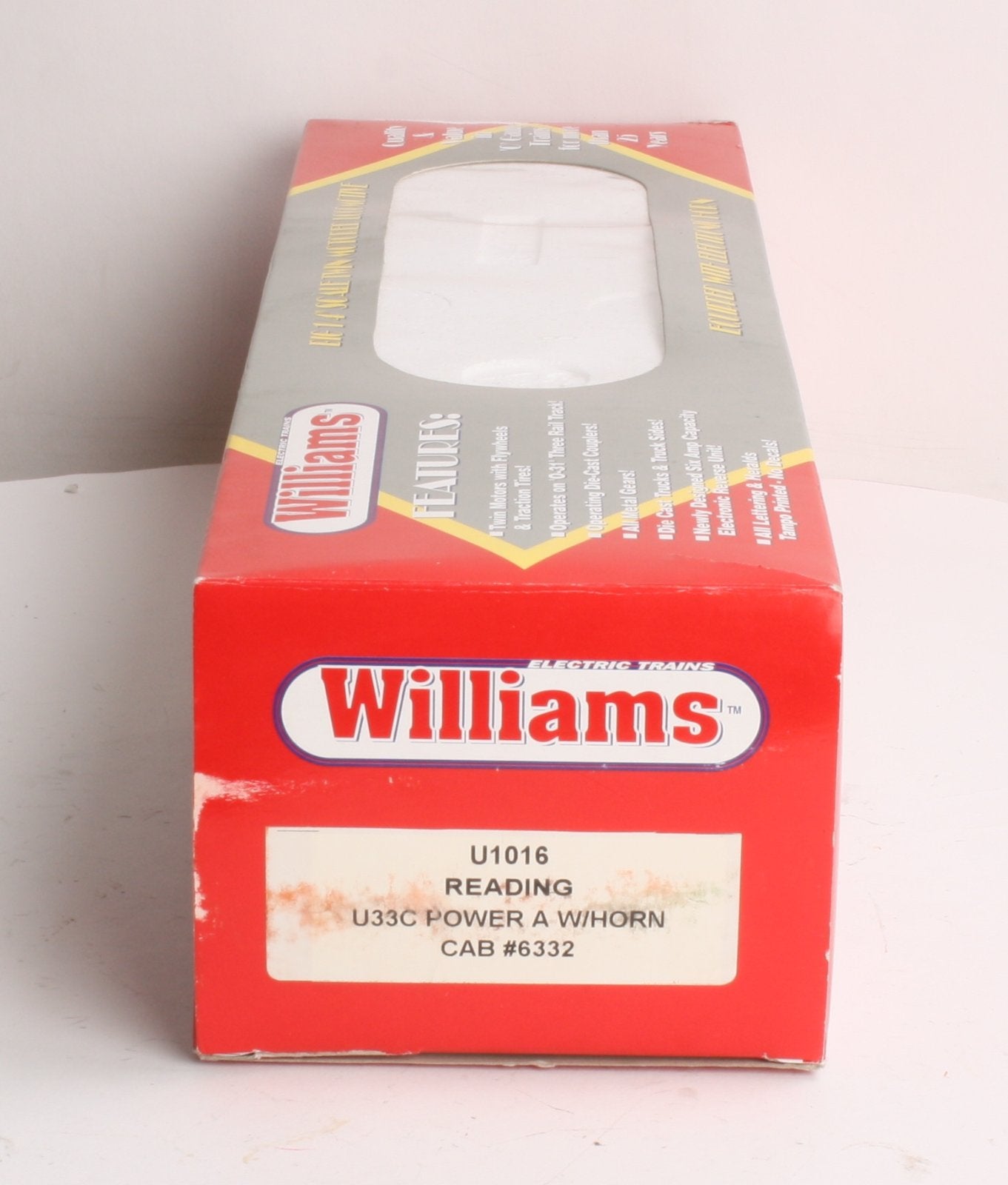 Williams U1016 O Reading U33C Powered A Diesel Locomotive W/Horn #6332