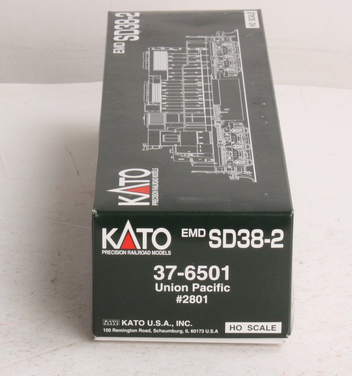 Kato 37-6501 HO Union Pacific EMD SD38-2 Diesel Locomotive #2801