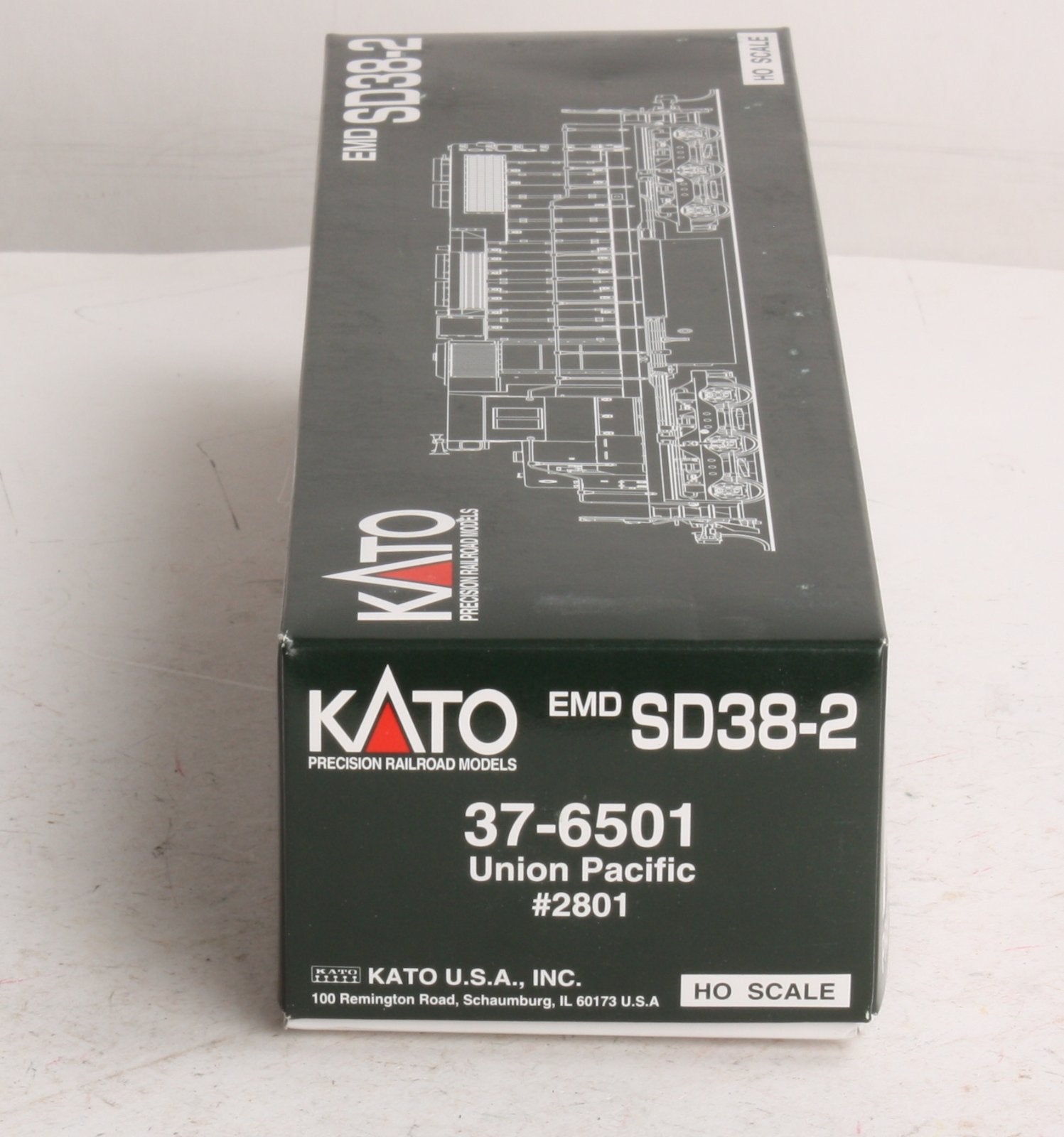 Kato 37-6501 HO Union Pacific EMD SD38-2 Diesel Locomotive #2801