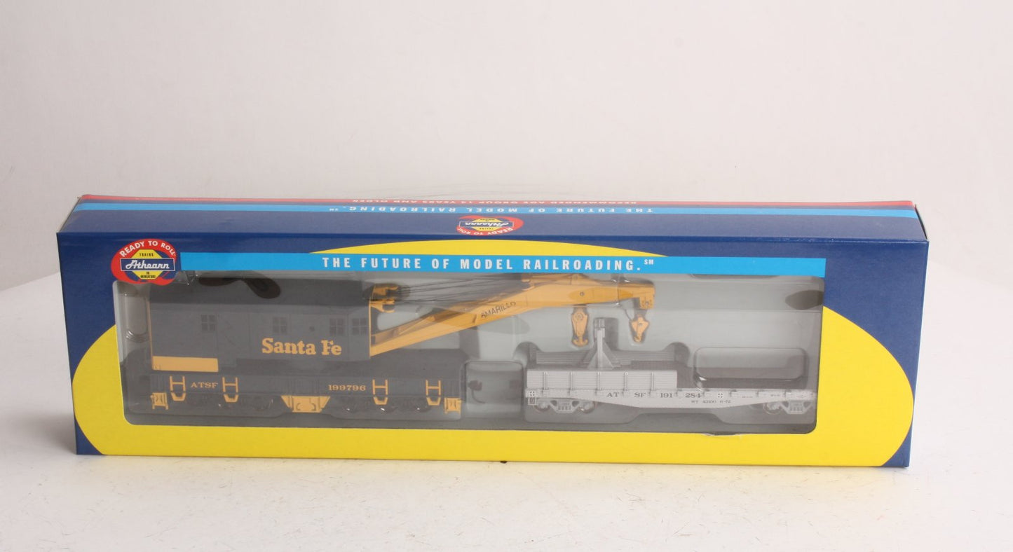 Athearn 75395 HO Santa Fe RTR 250-Ton Crane w/Tender #199796