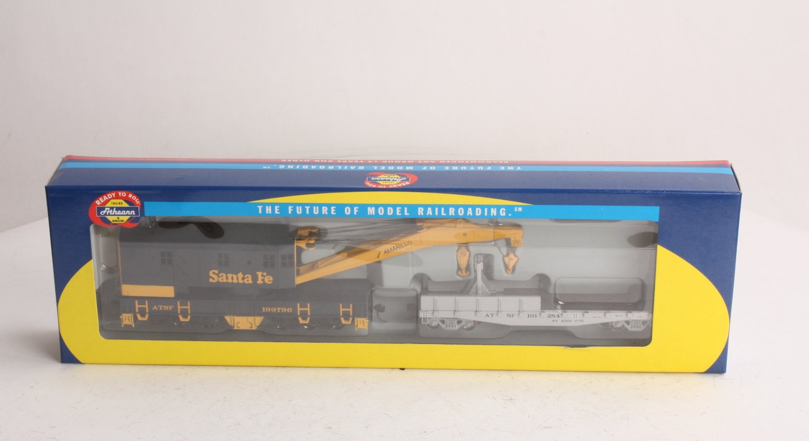 Athearn 75395 HO Santa Fe RTR 250-Ton Crane w/Tender #199796