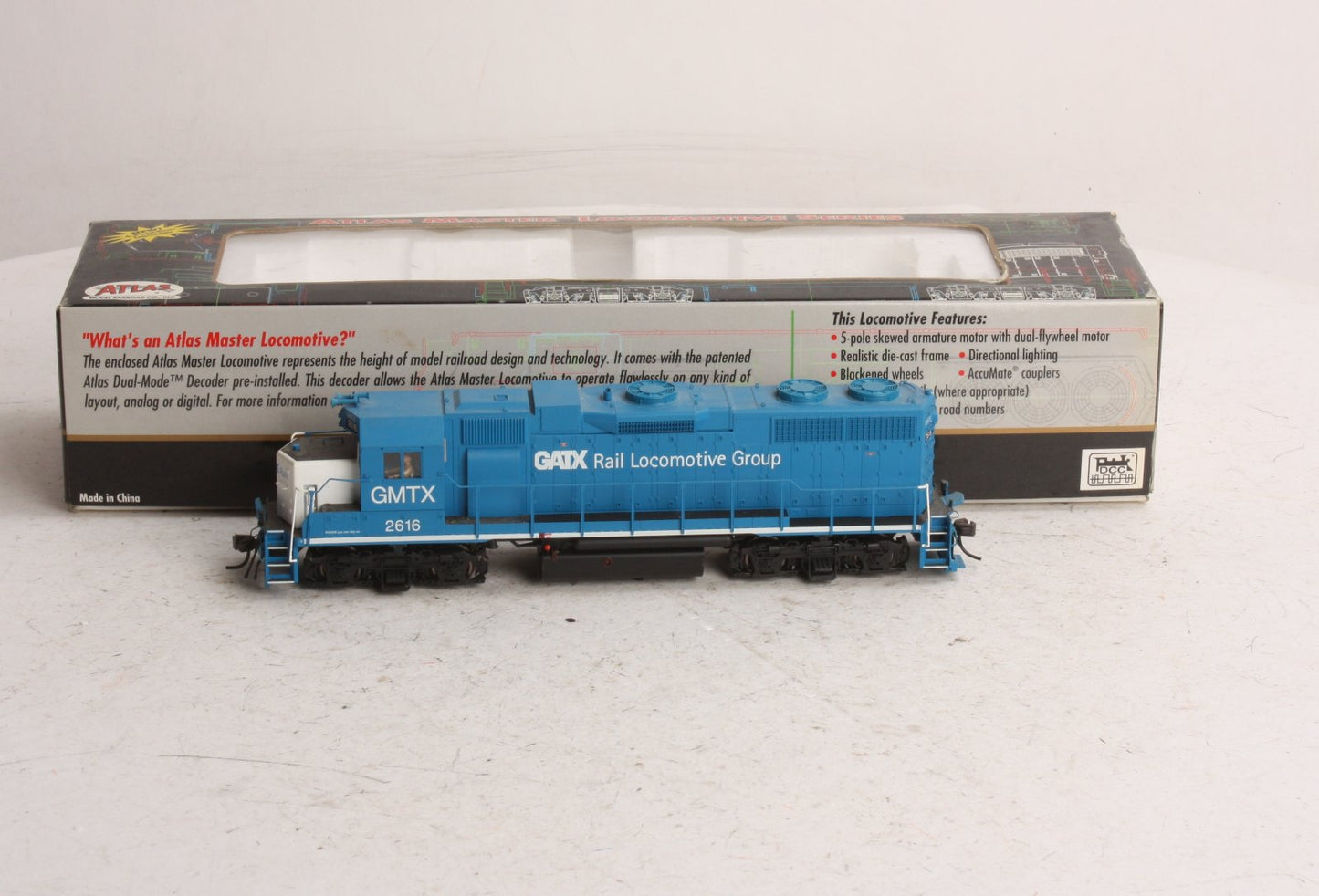 Atlas 9756 GMTX (GATX ) GP38 Low Nose Diesel Locomotive #2616 w DCC