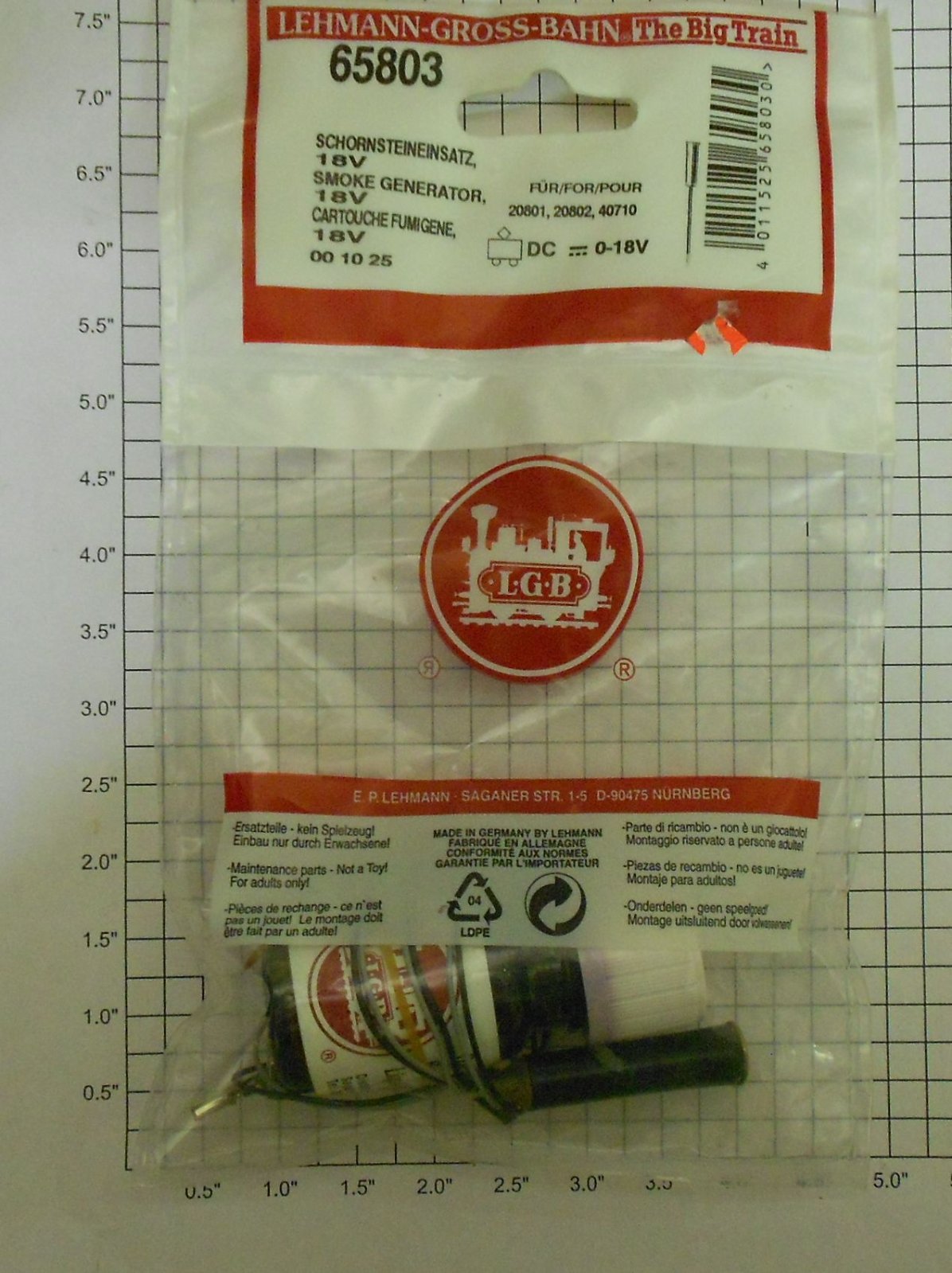 LGB 65803 18 Volt Smoke Generator