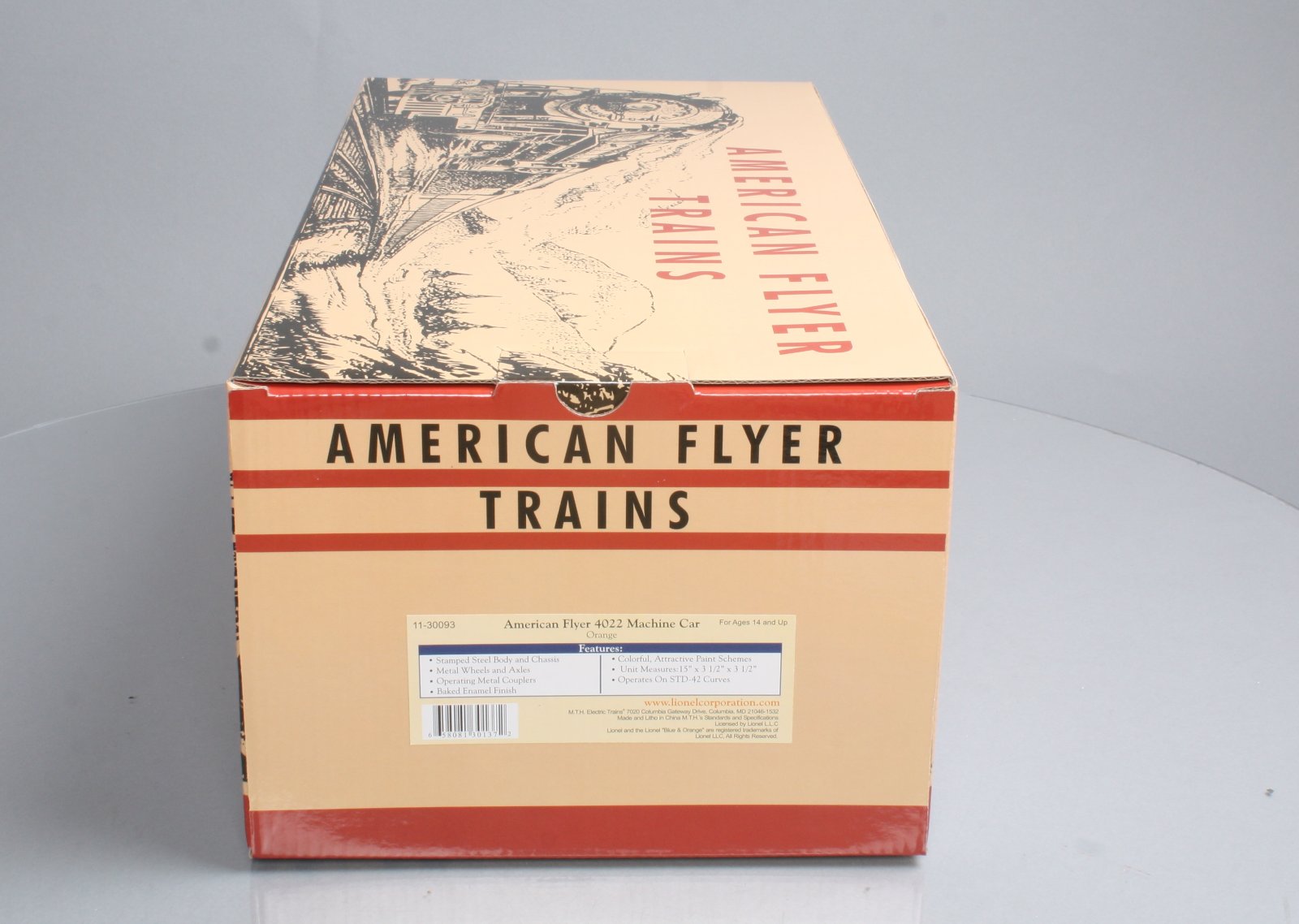 MTH 11-30093 Americn Flyer Lines Orange 4022 Machine Car