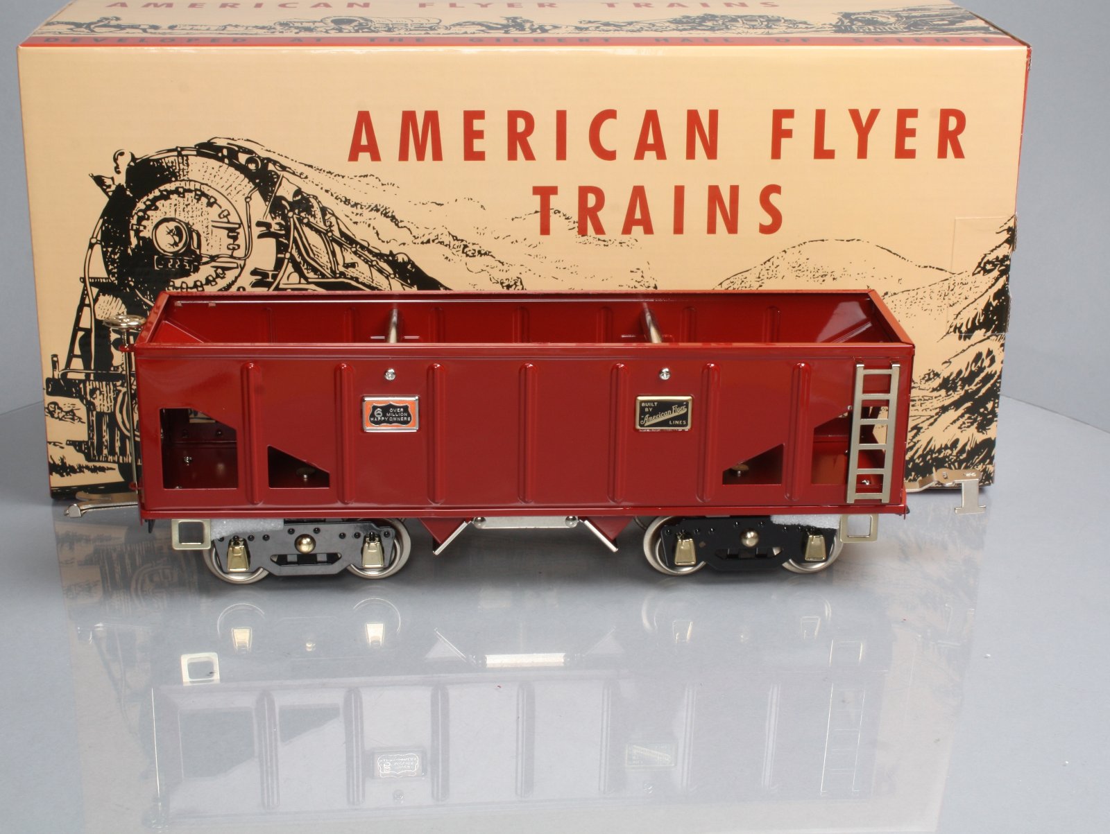 MTH 11-30090 Std. Gauge American Flyer Lines Red 4006 Hopper Car