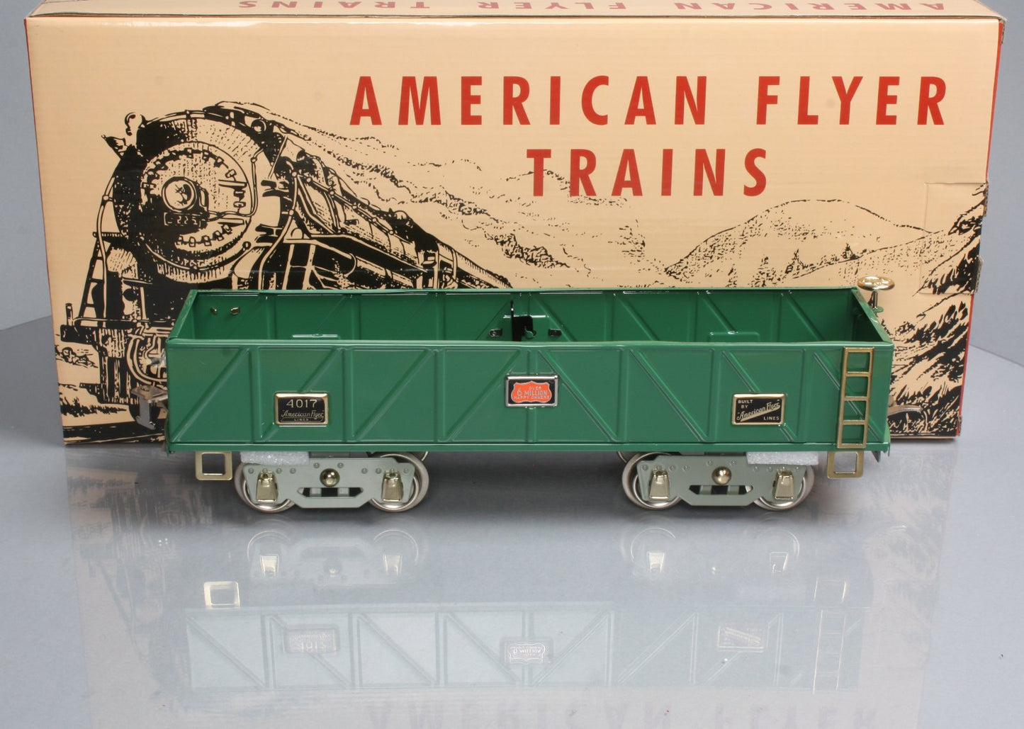 MTH 11-30091 American Flyer Lines Green 4017 Sand Car