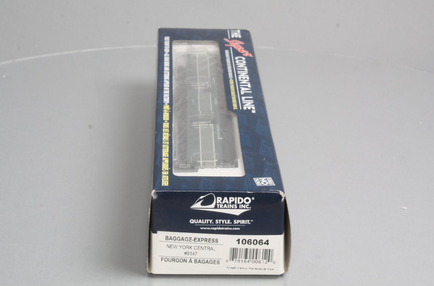 Rapido Trains 106064 HO New York Central 73' 6" Smooth Side Baggage #9147