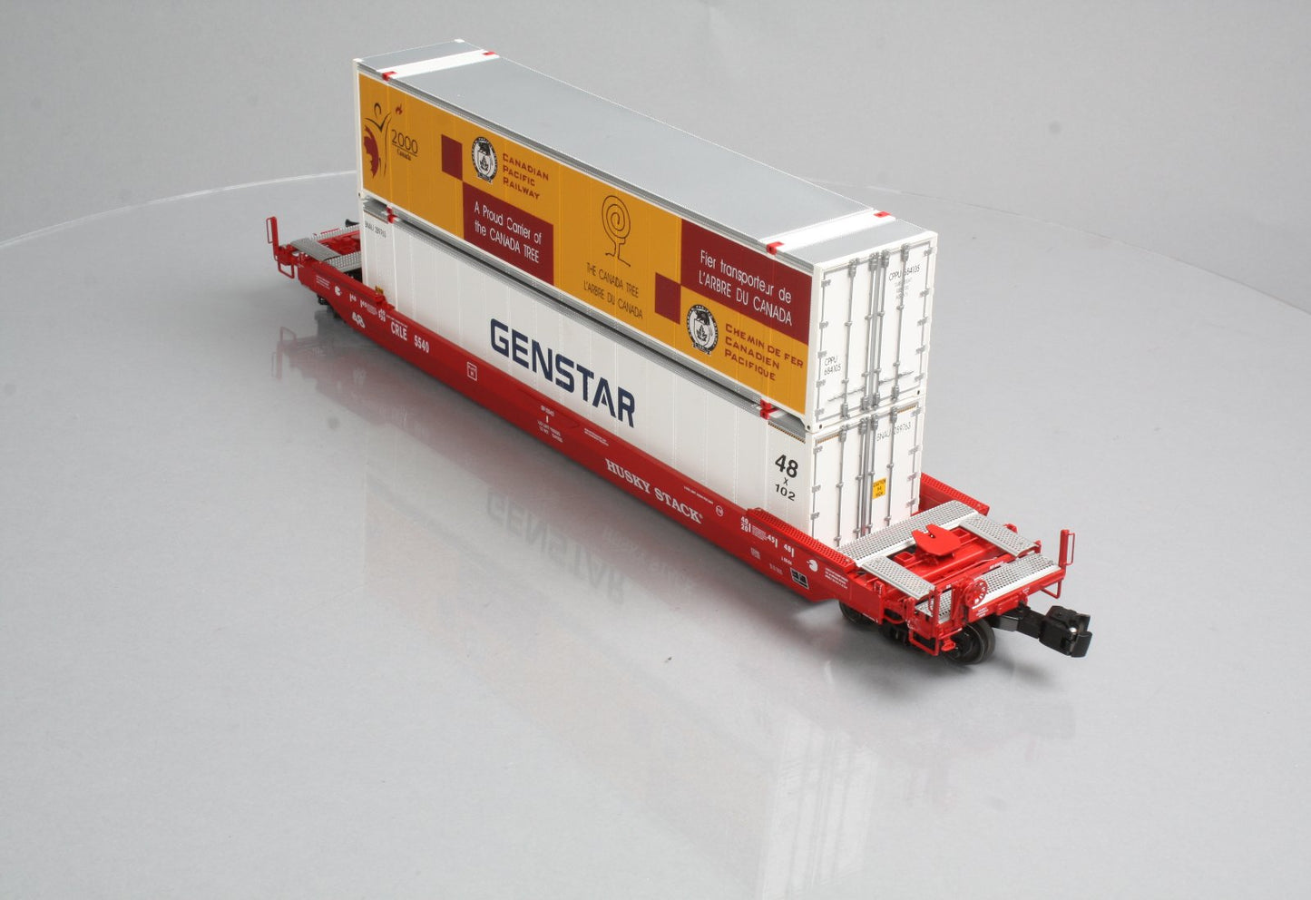 Lionel 6-27520 O Gauge Coe Rail Husky Stack w/Containers