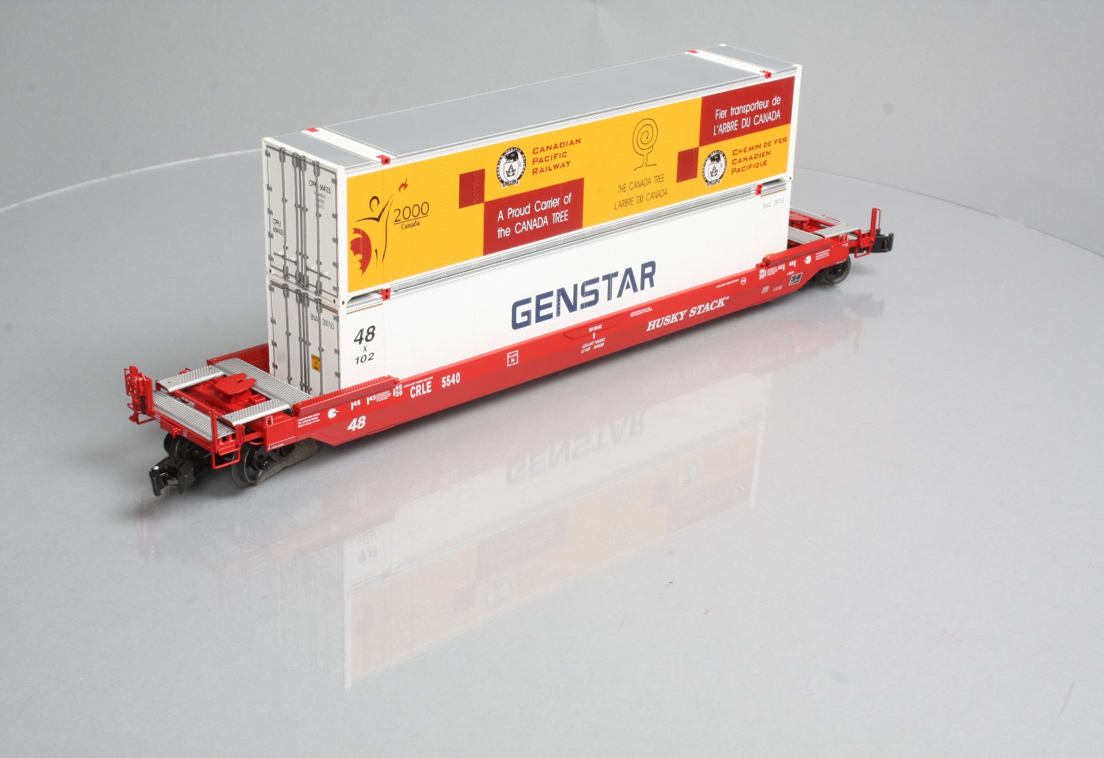 Lionel 6-27520 O Gauge Coe Rail Husky Stack w/Containers