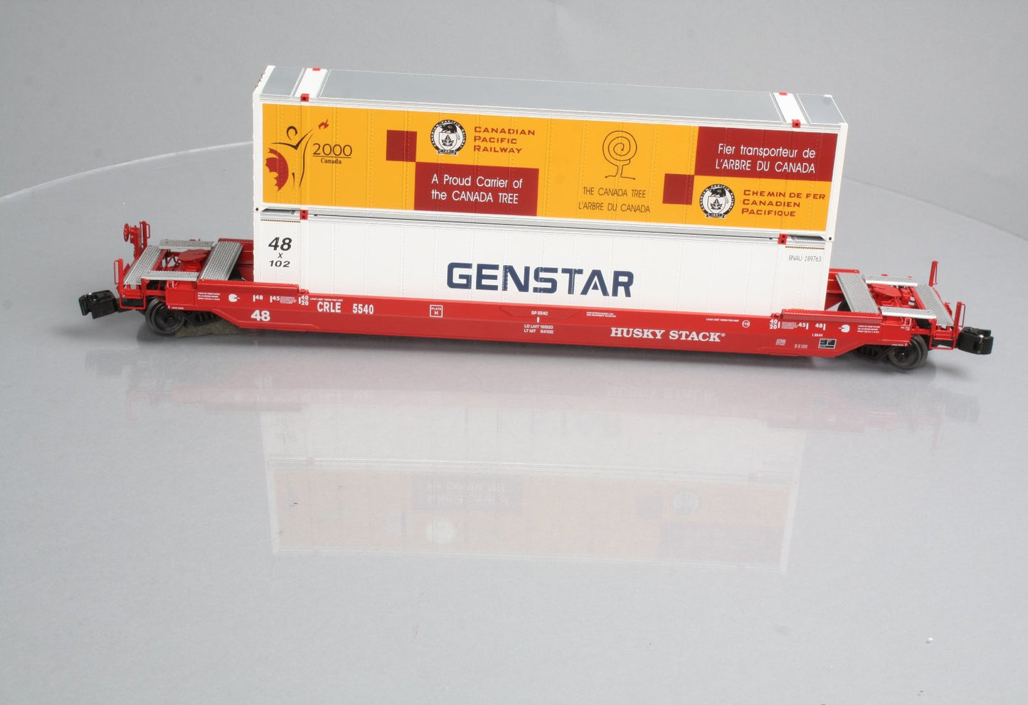 Lionel 6-27520 O Gauge Coe Rail Husky Stack w/Containers