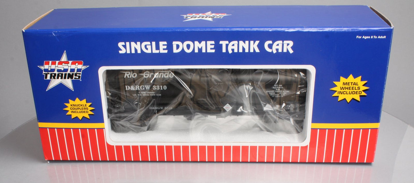 USA Trains 15108 G Denver & Rio Grande 10,000-Gallon Tank Car #3307 Black
