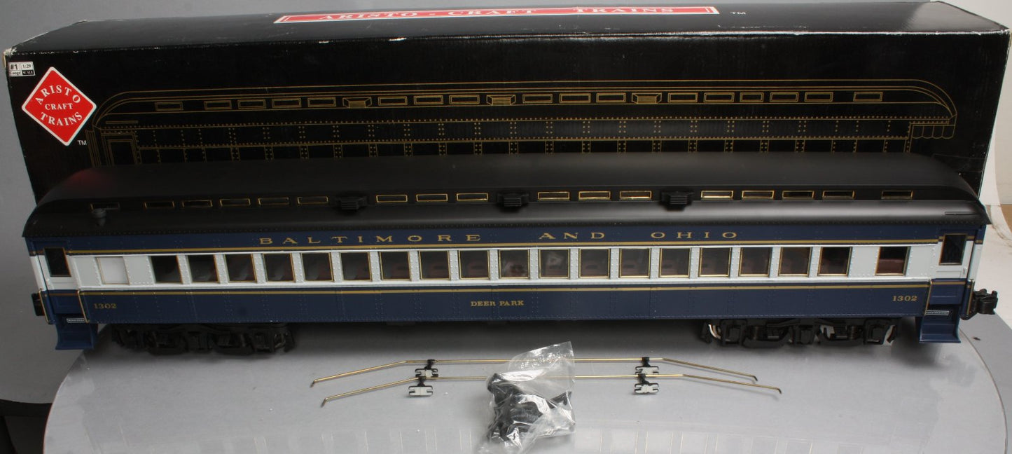 Aristo-Craft 31302 G B&O Standard Heavyweight Coach Car (Metal Wheels)