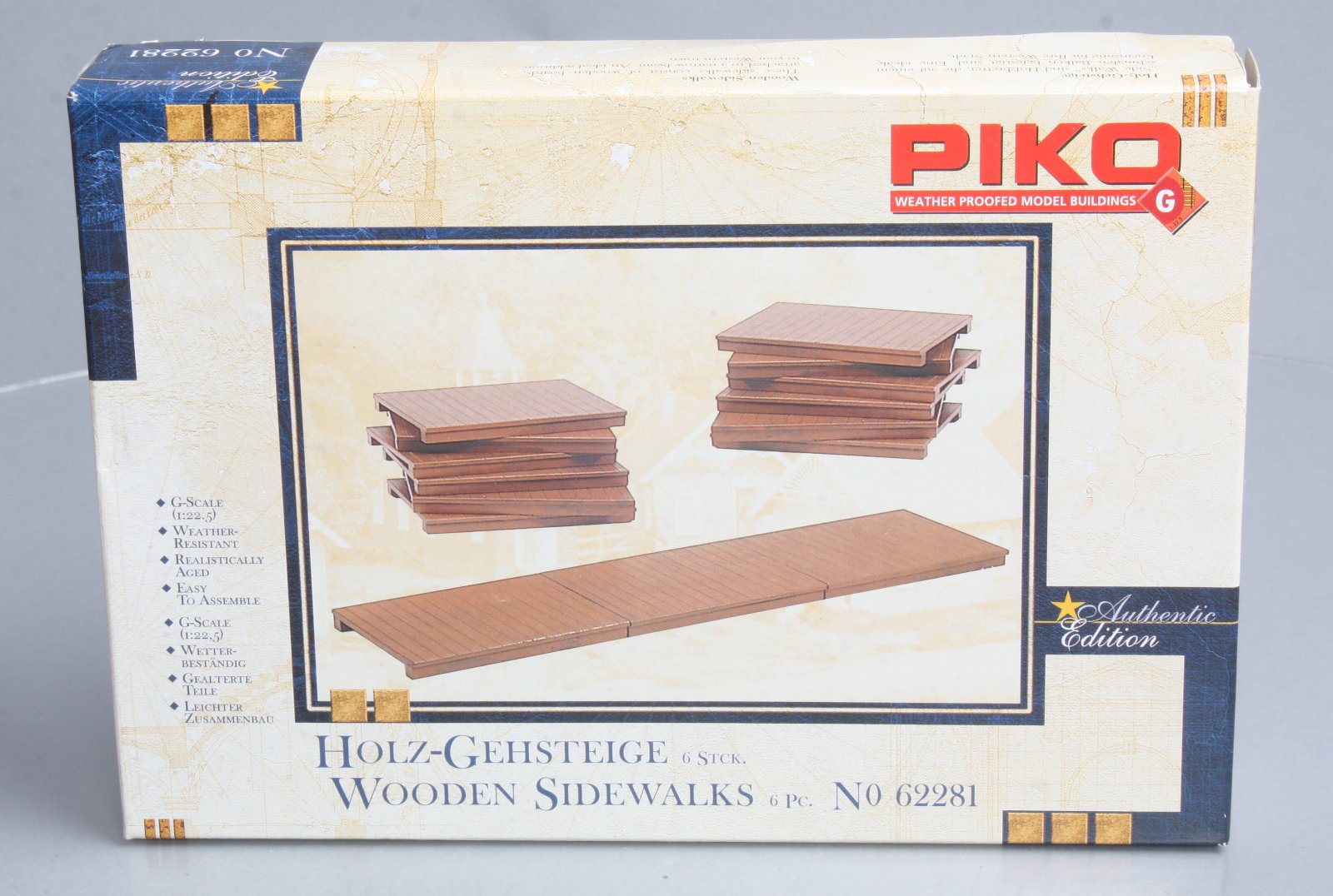 Piko 62281 G LGB Side Walks Kit (Pack of 6)