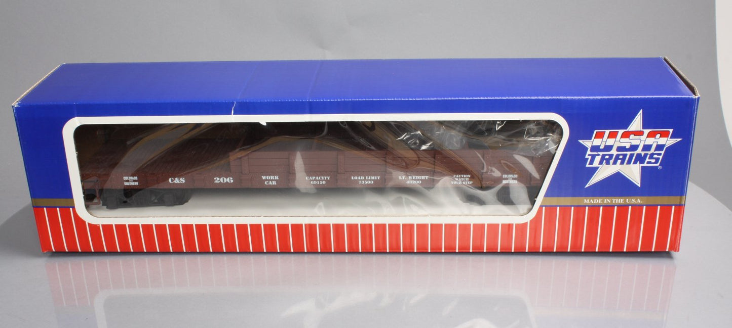 USA Trains R1827 G Colorado & Southern Railway Work Flat Car with Load